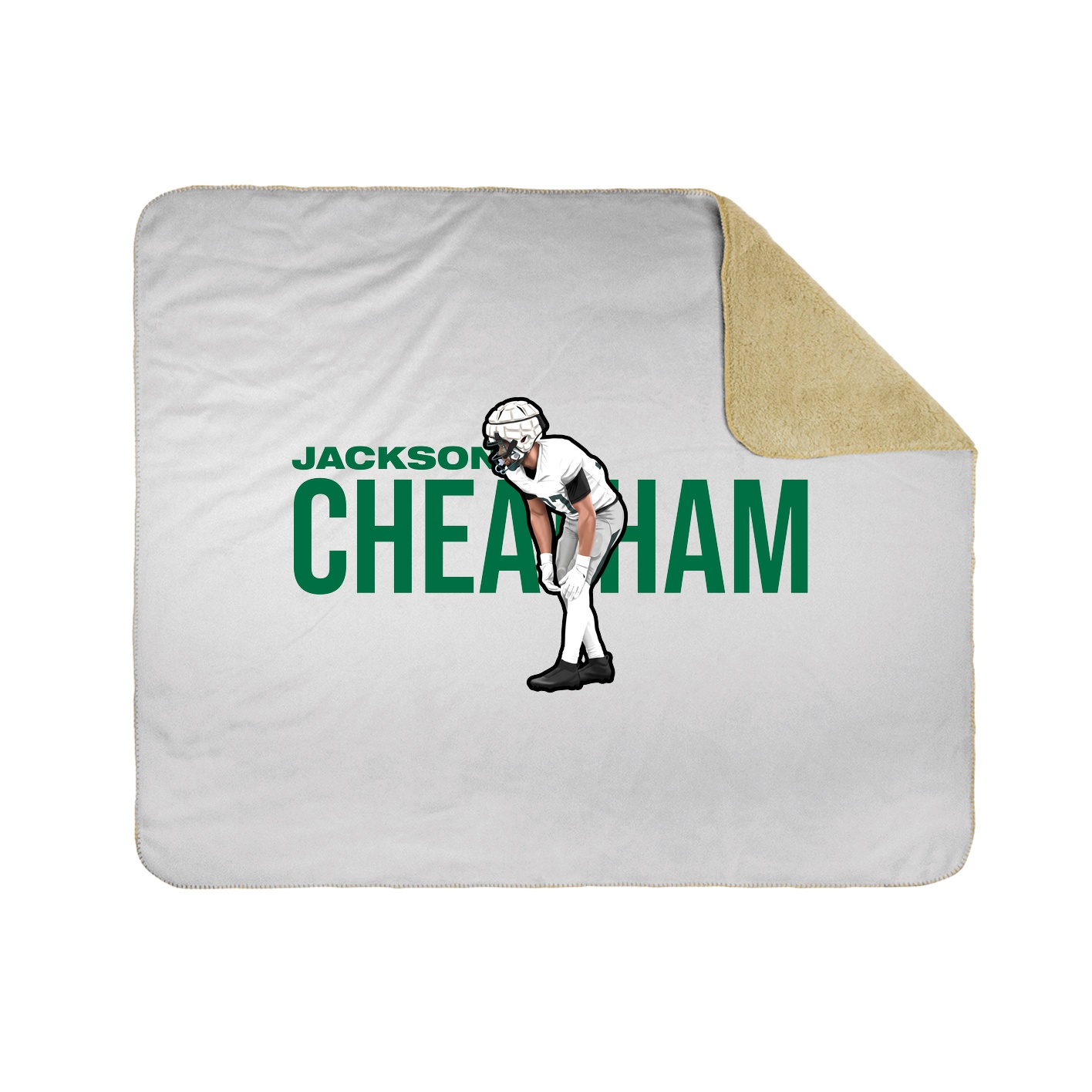 Throw Blanket — Player Name in White