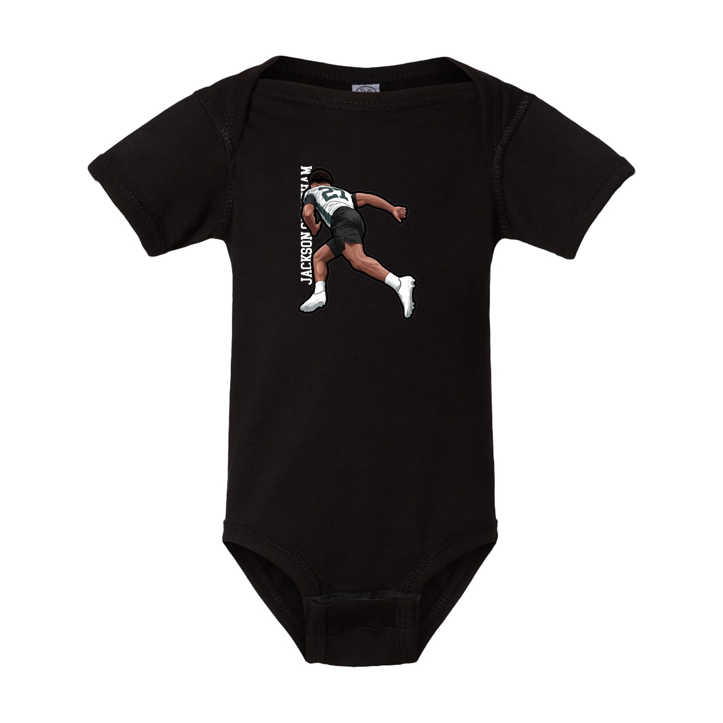 Baby Onesie — Name Vertical in Black