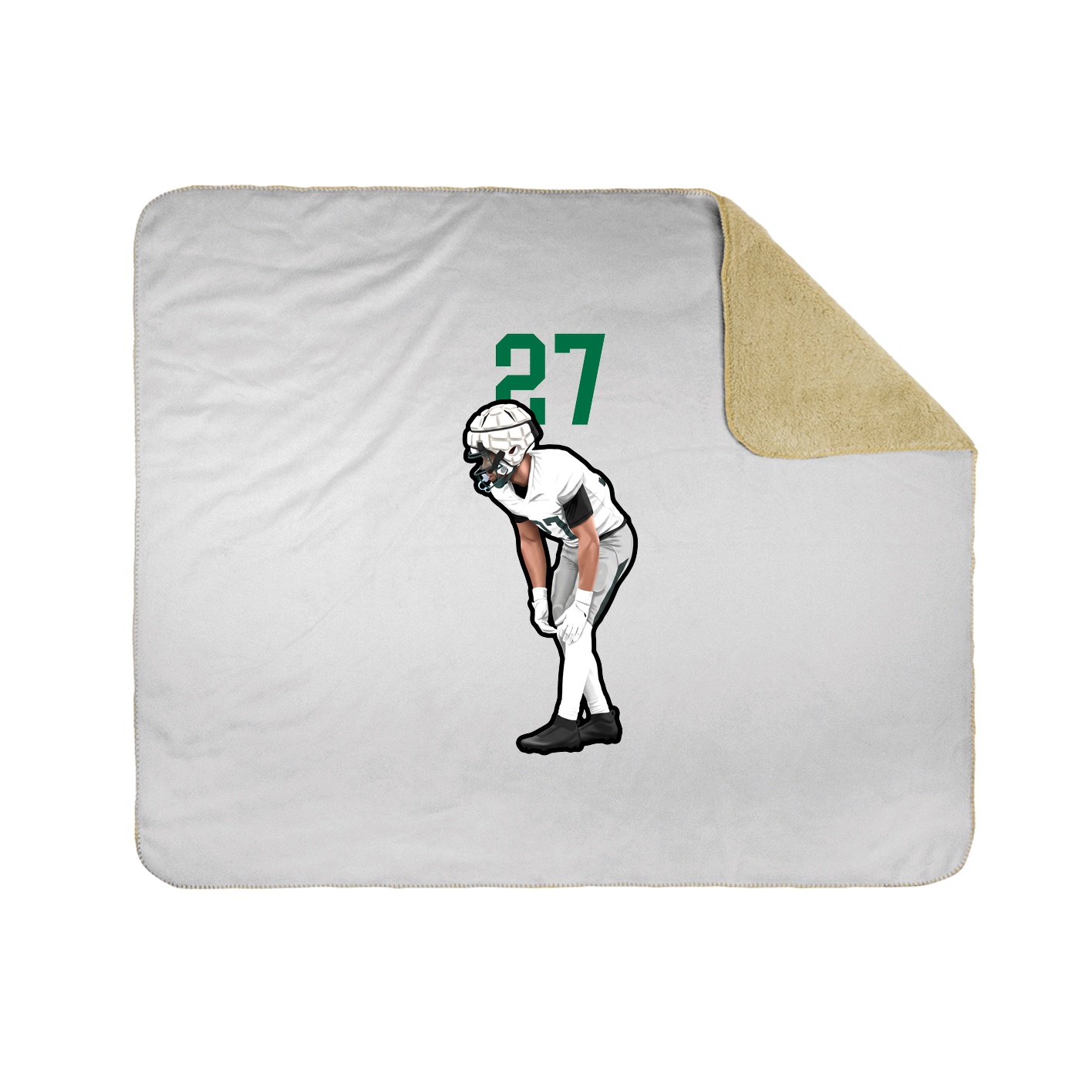 Throw Blanket — Number Top in White