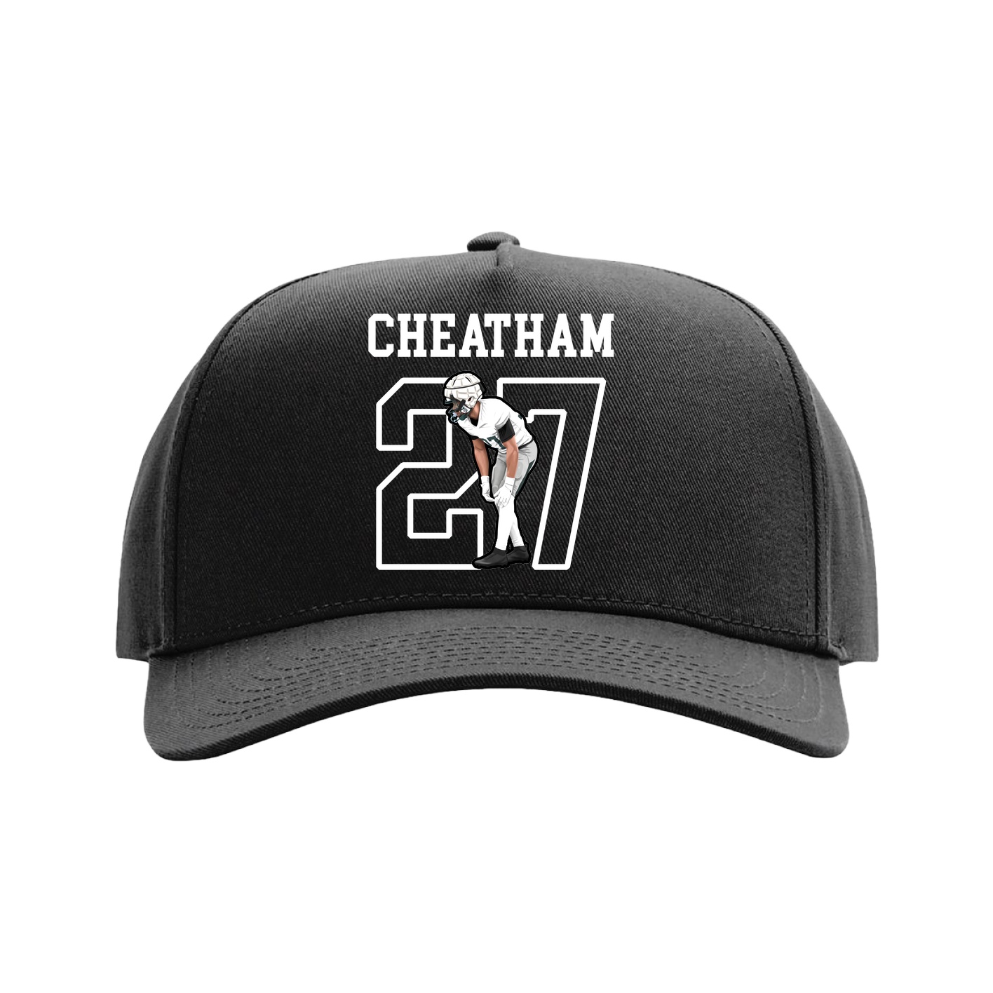 Full Fabric Five-Panel Champ Cap — Shirsey in Black