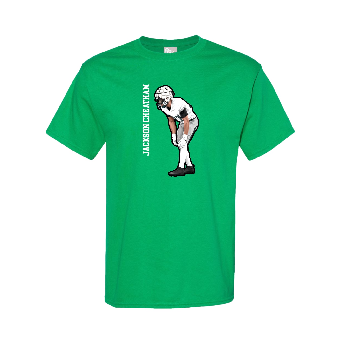 Tee — Name Vertical in Green