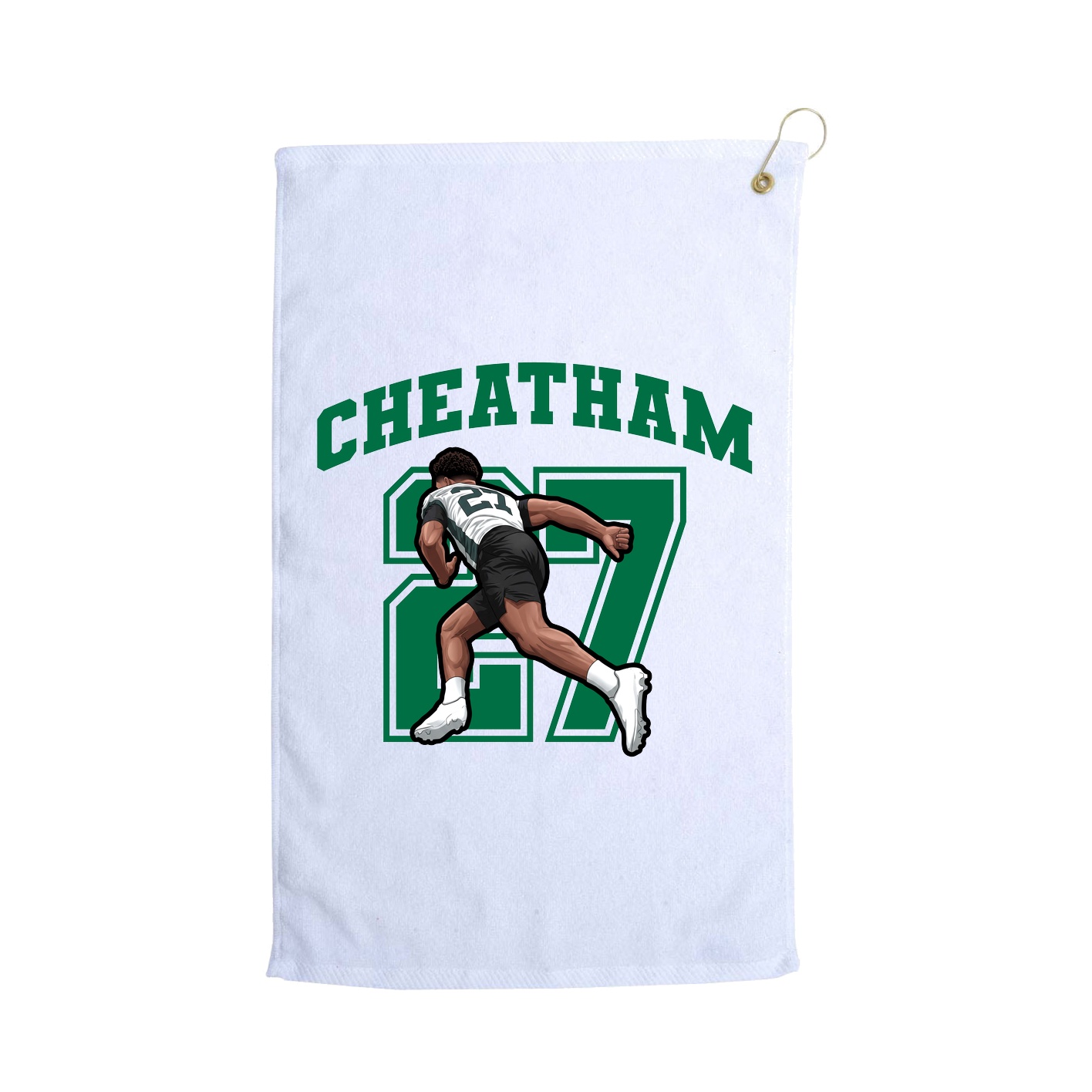 Golf Towel — Number in White
