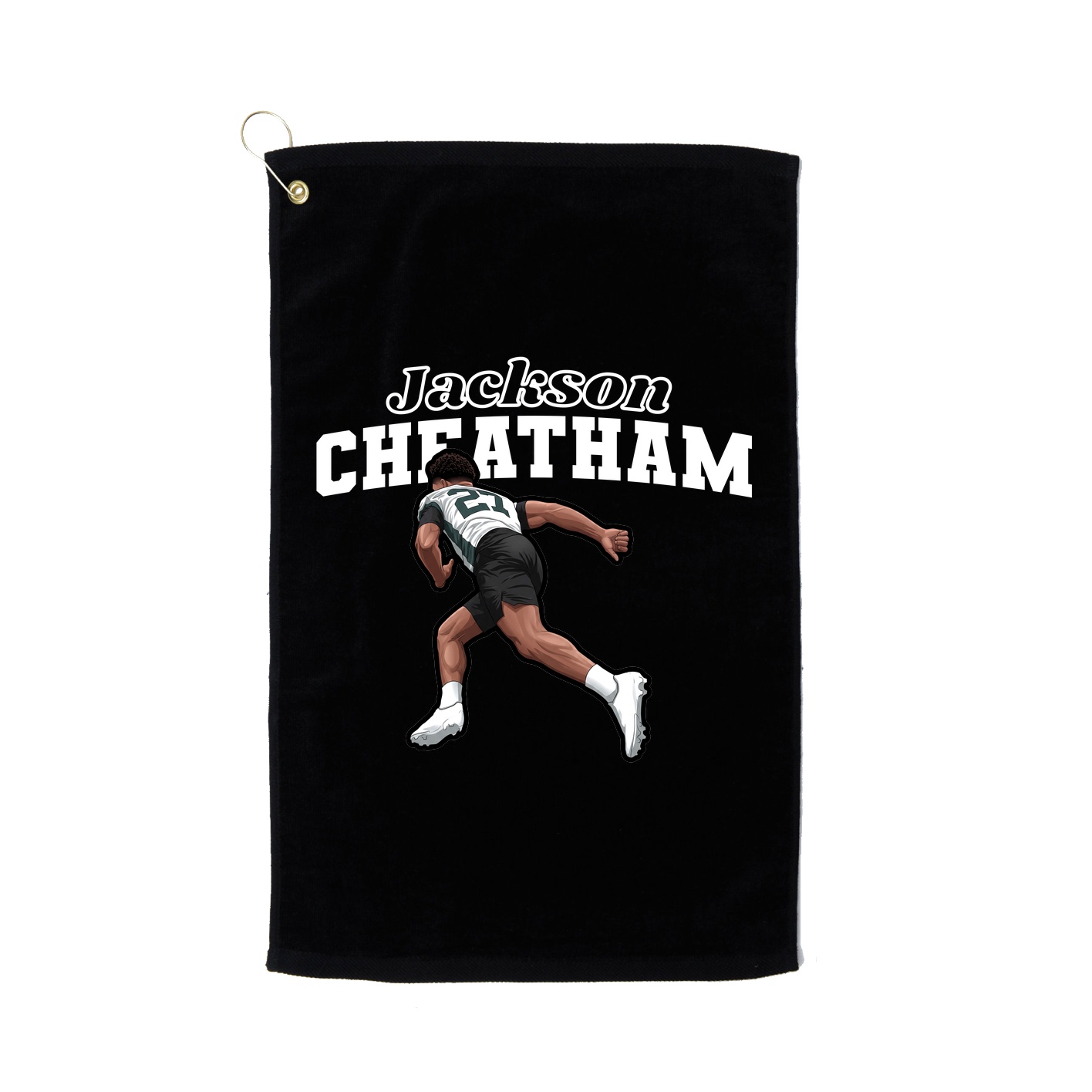 Golf Towel — Name Arch in Black