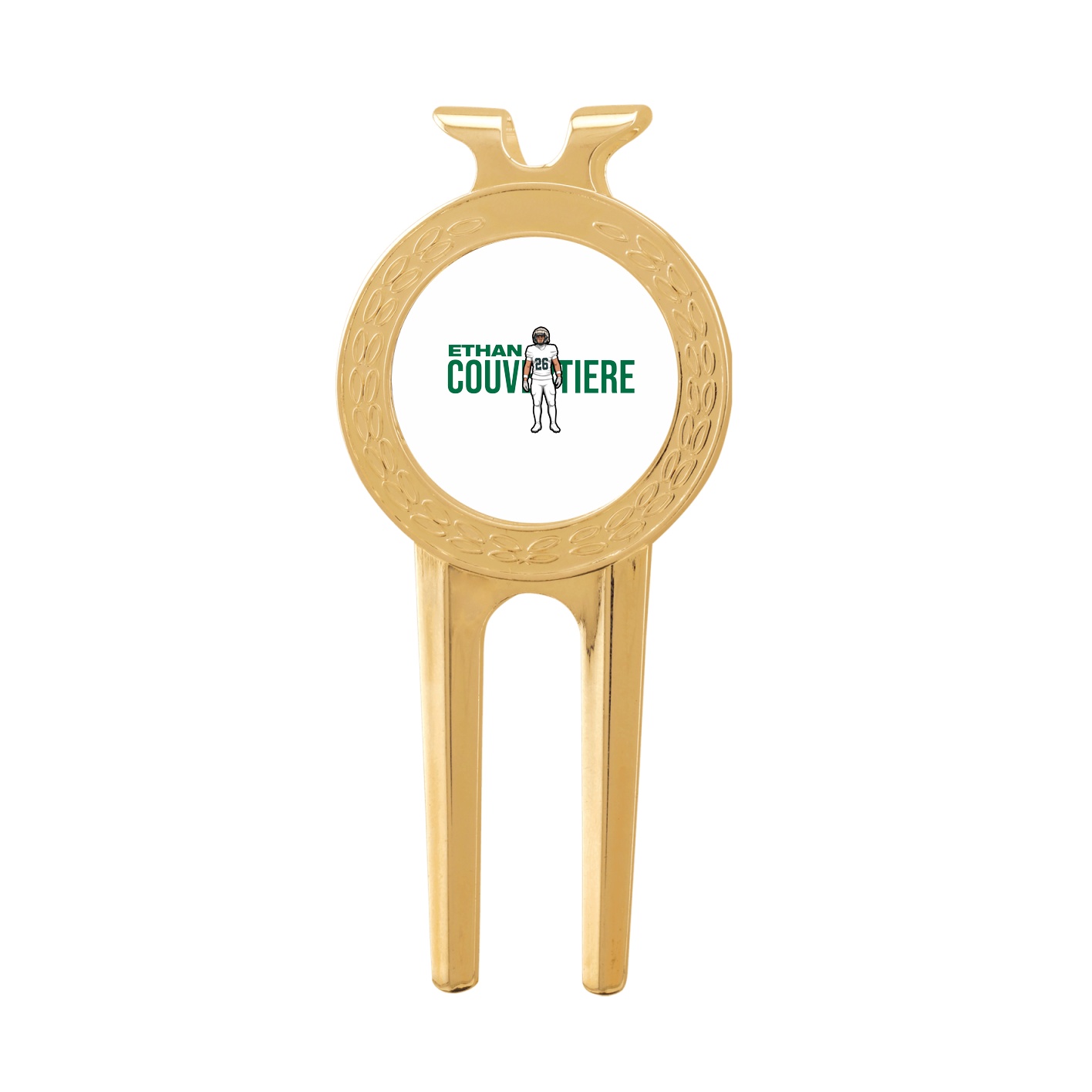 Divot Tool with Ball Marker — Player Name in Classic