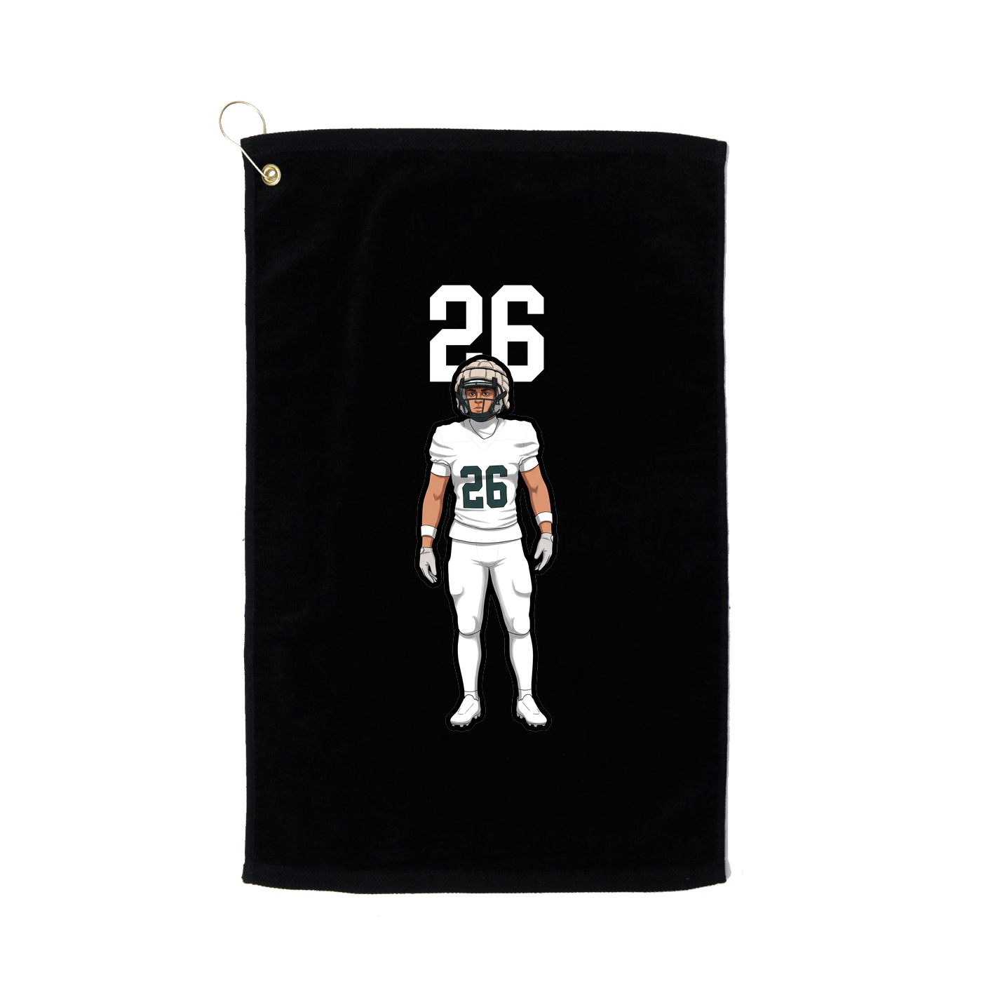 Golf Towel — Number Top in Black