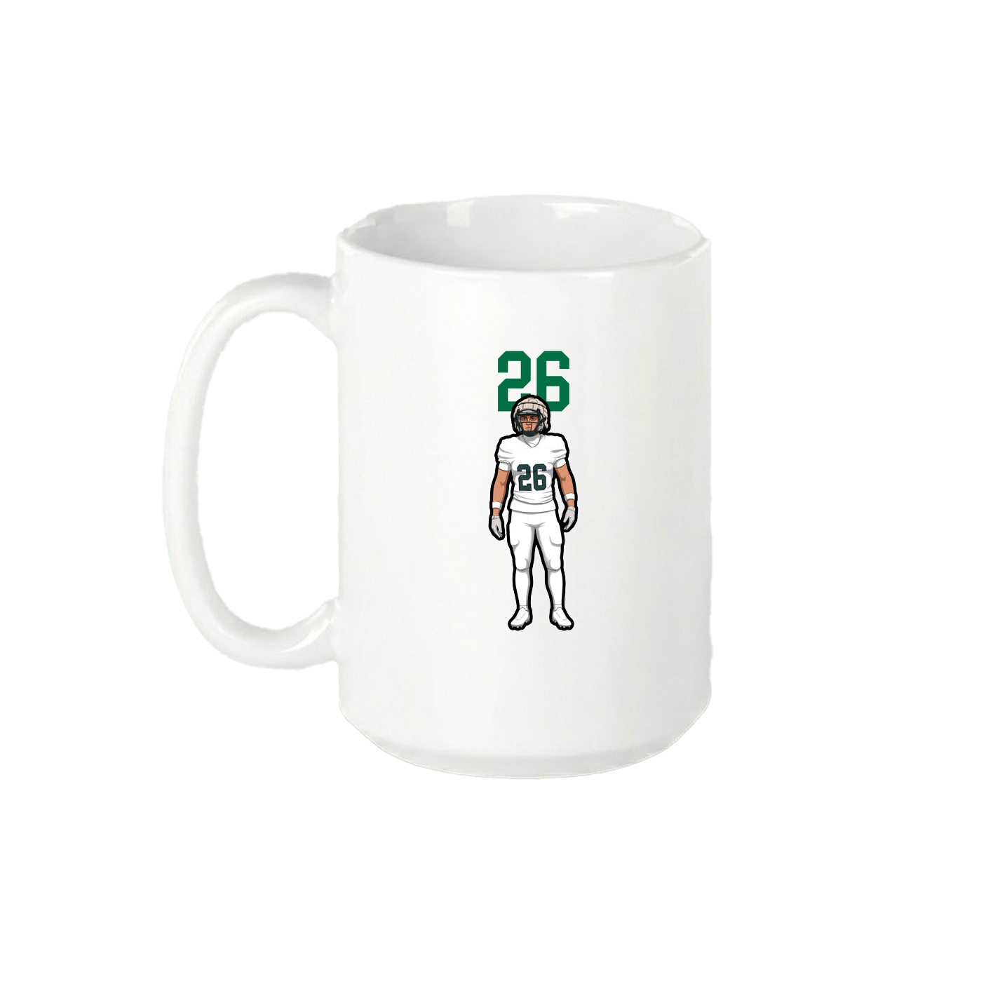 15oz Coffee Mug — Number Top in White