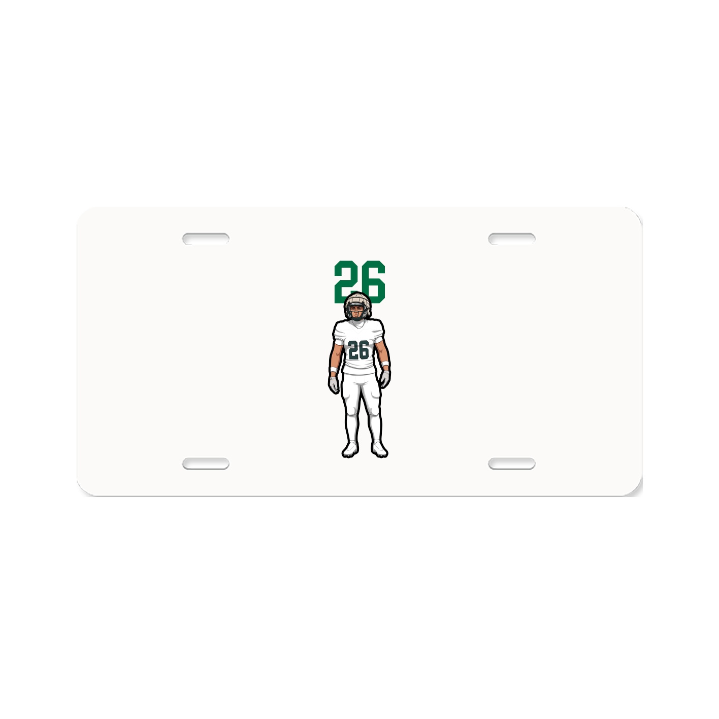 License Plate — Number Top in Classic