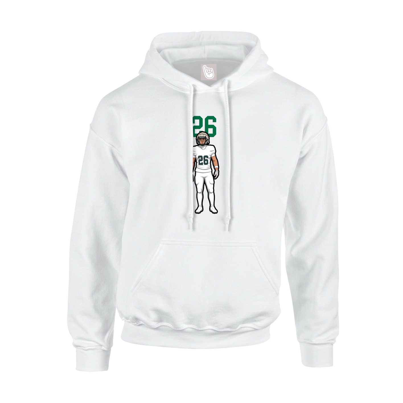 Hoodie — Number Top in White