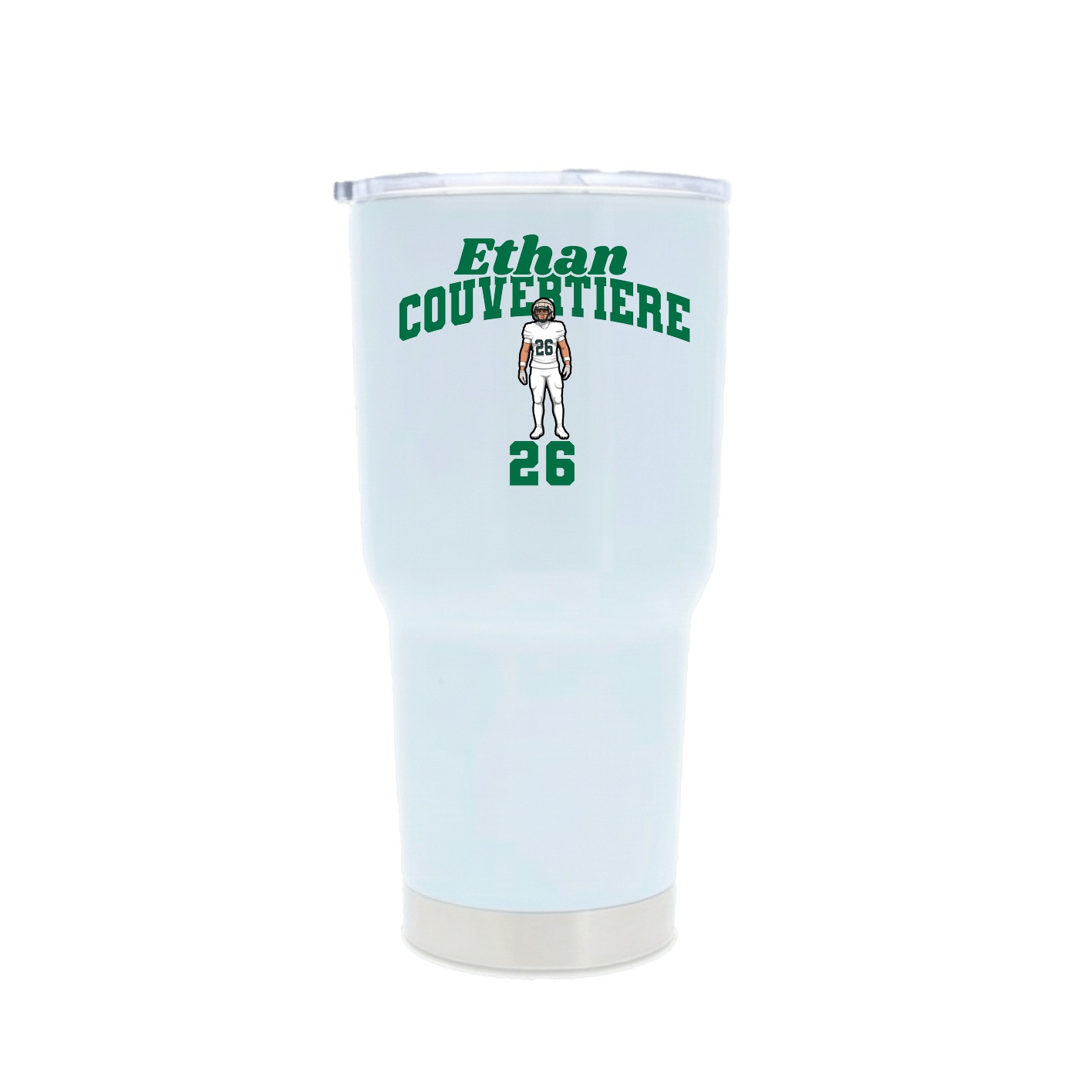 30oz Stainless Steel Tumbler — Signature Arch in White