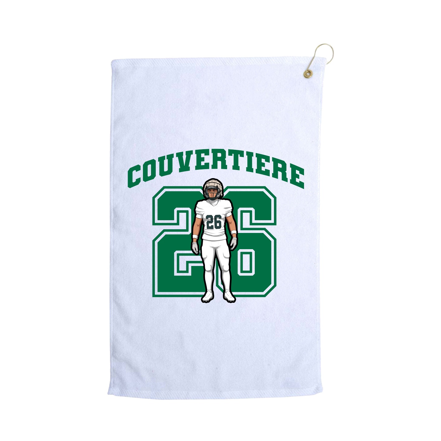 Golf Towel — Number in White