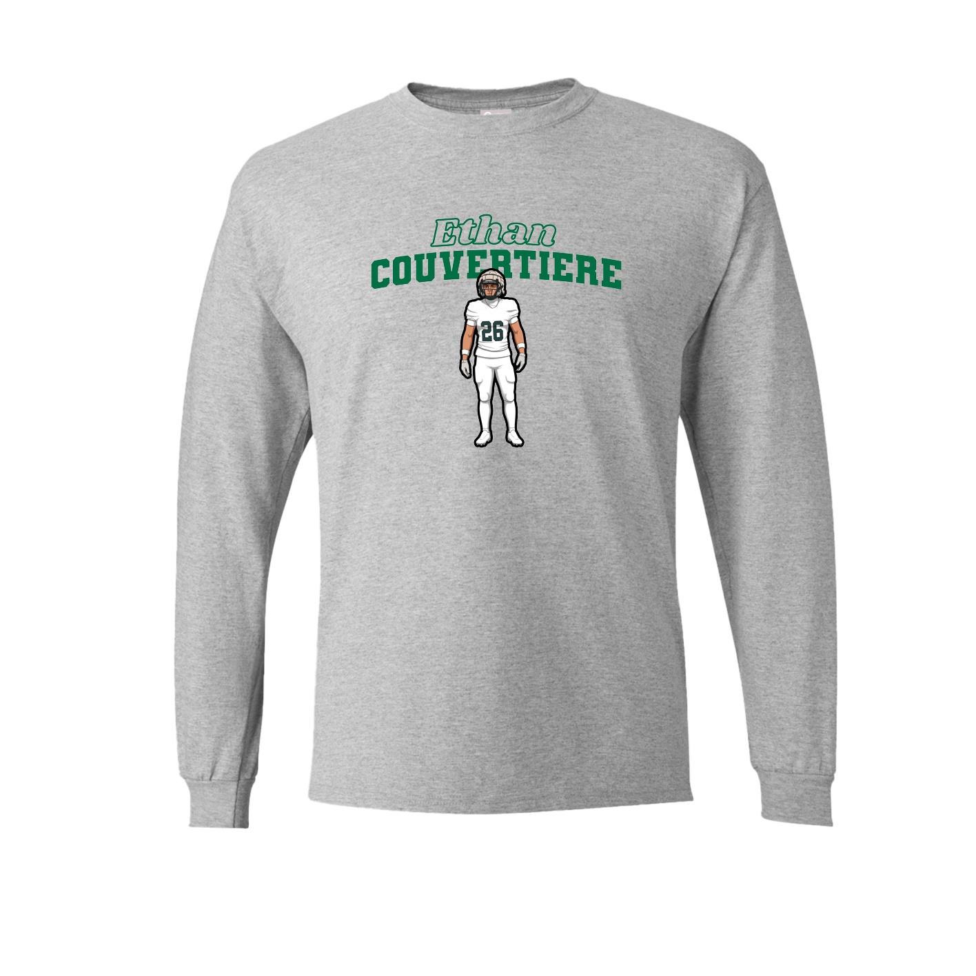 Long Sleeve Tee — Name Arch in Grey