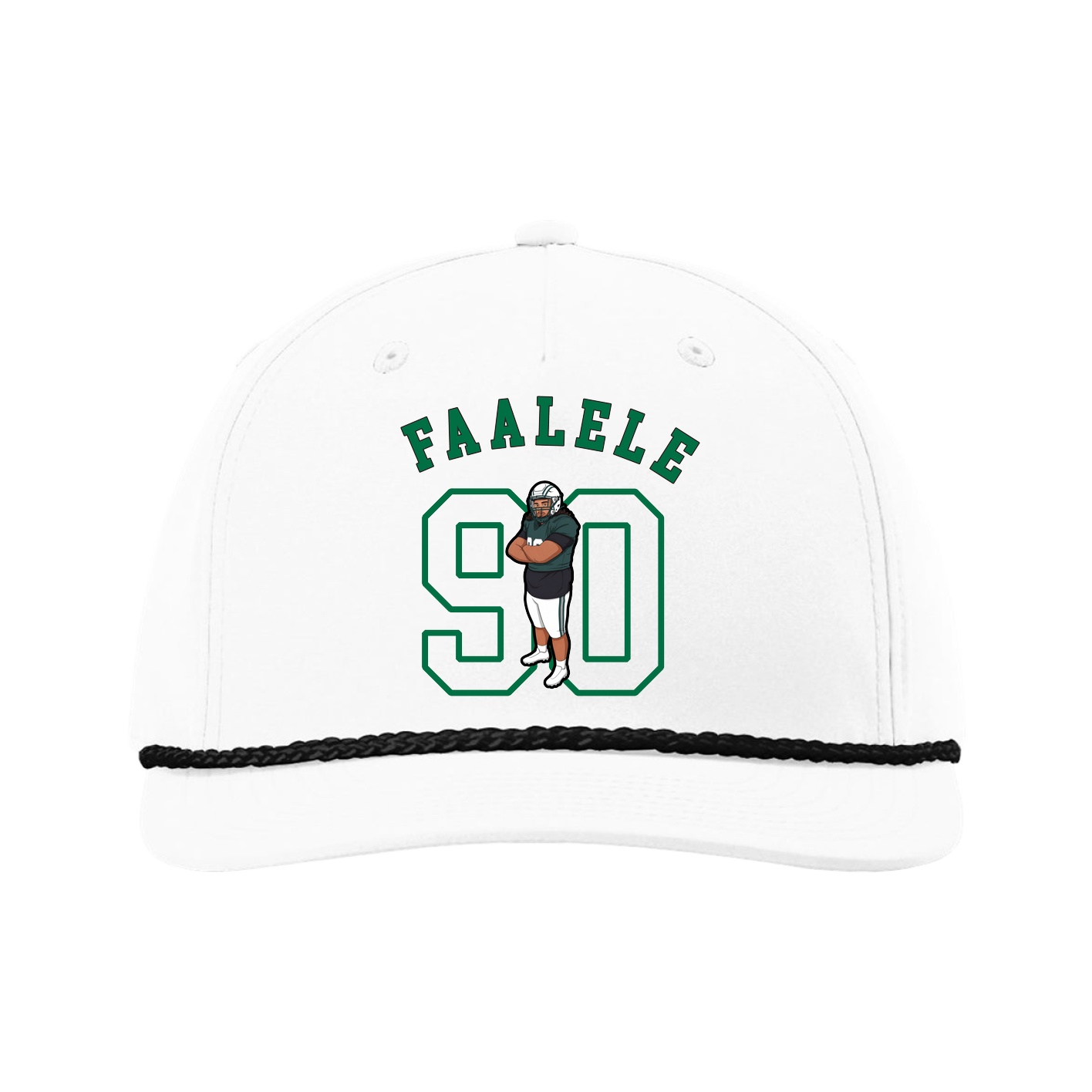 Five-Panel Classic Rope Cap — Shirsey Arch in White