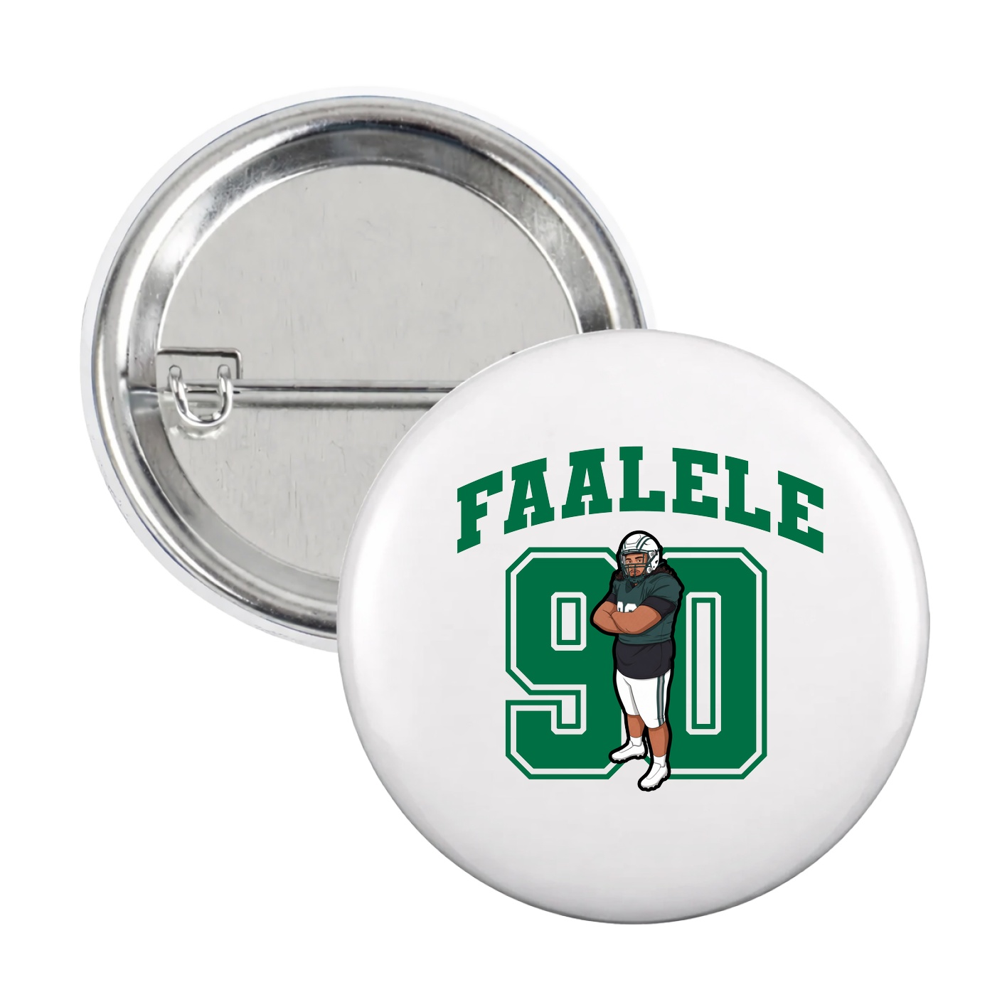 Game Day Button — Number in White