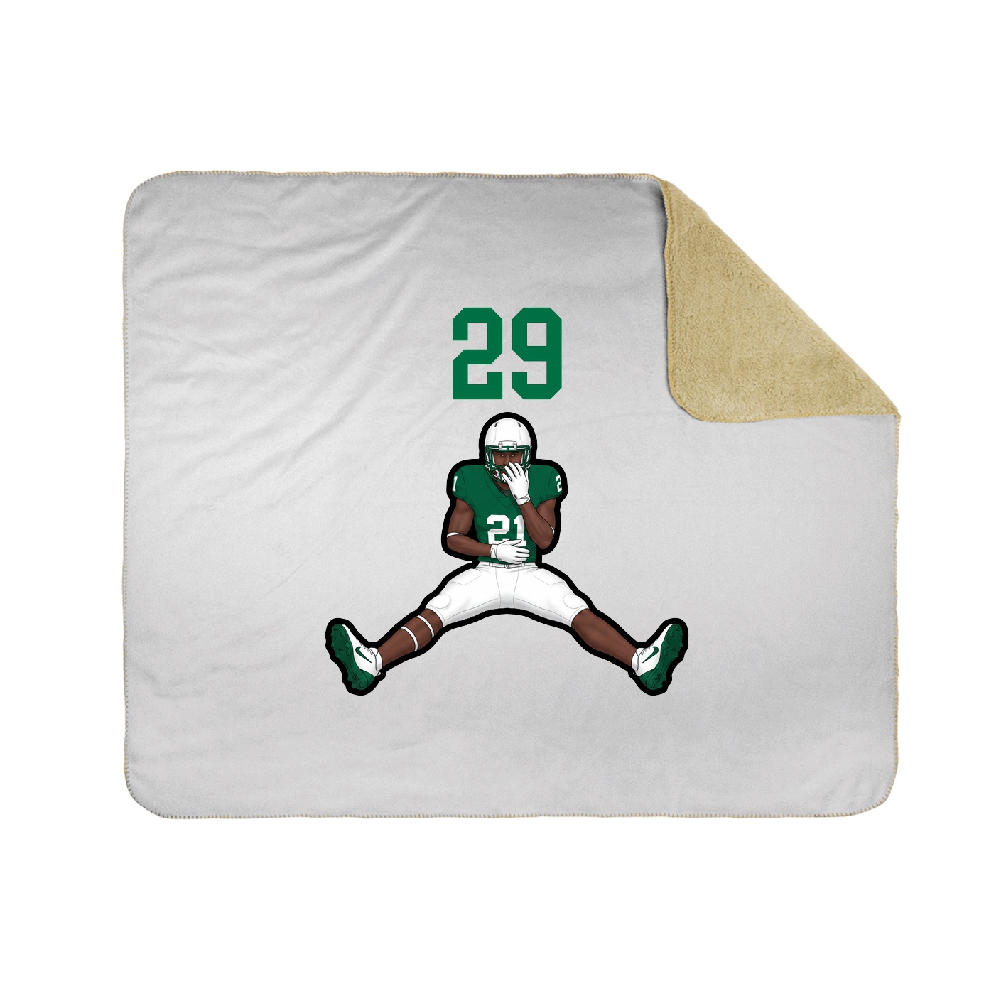 Throw Blanket — Number Top in White