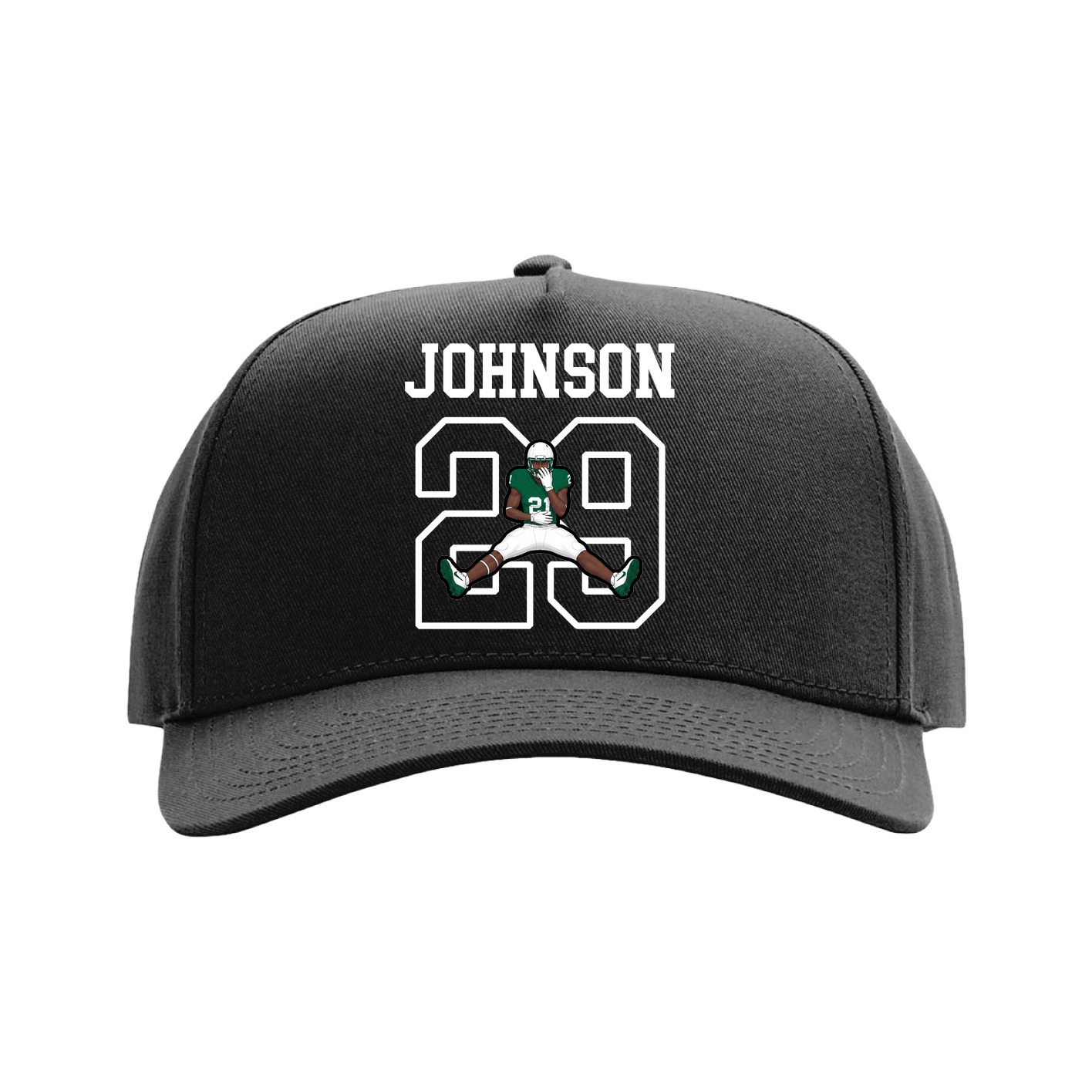 Full Fabric Five-Panel Champ Cap — Shirsey in Black