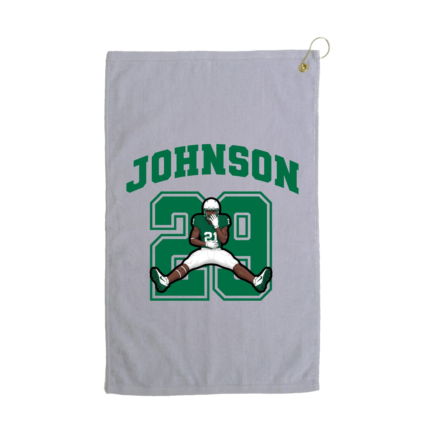 Golf Towel — Number in Grey