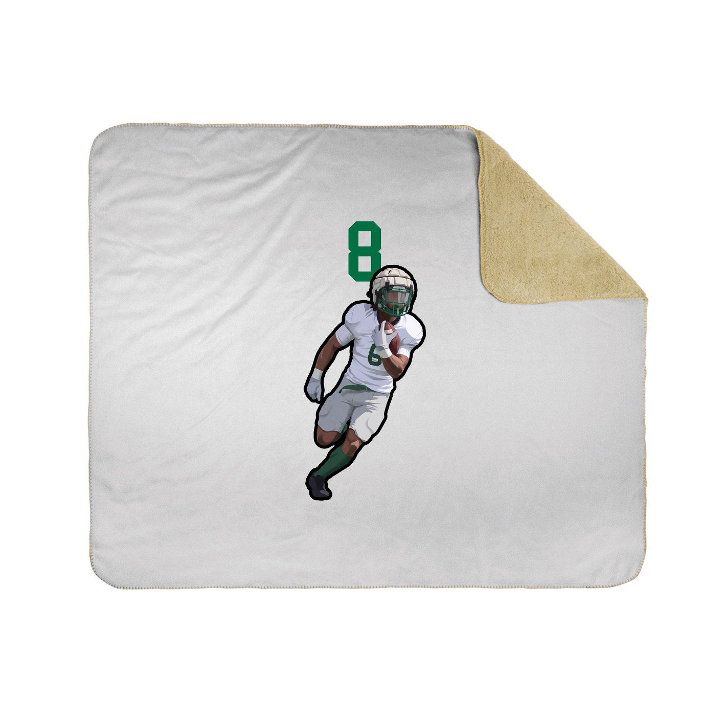 Throw Blanket — Number Top in White