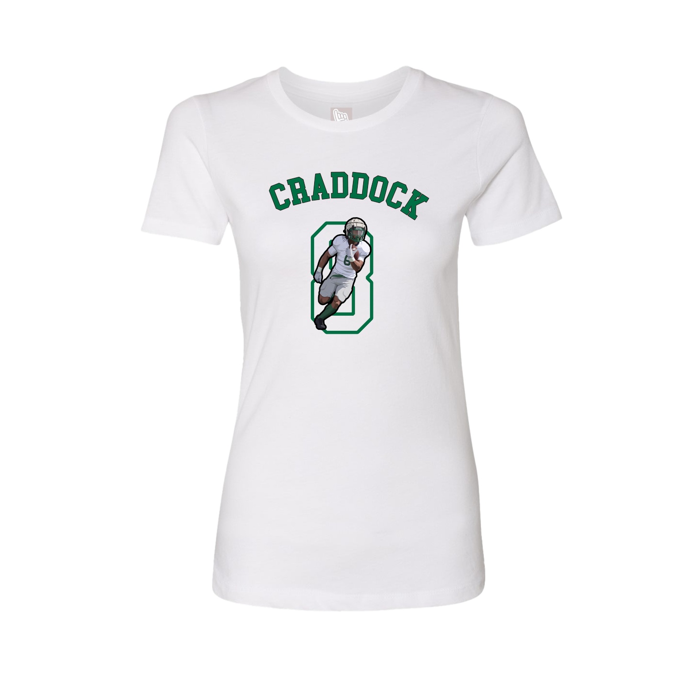Fitted Women's Tee — Shirsey Arch in White