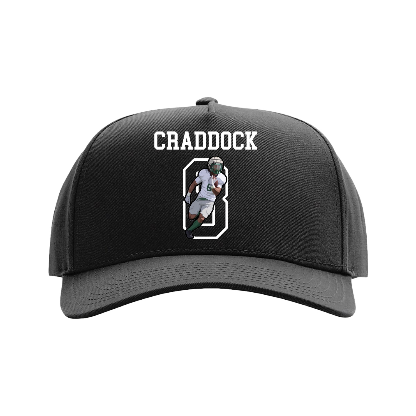 Full Fabric Five-Panel Champ Cap — Shirsey in Black