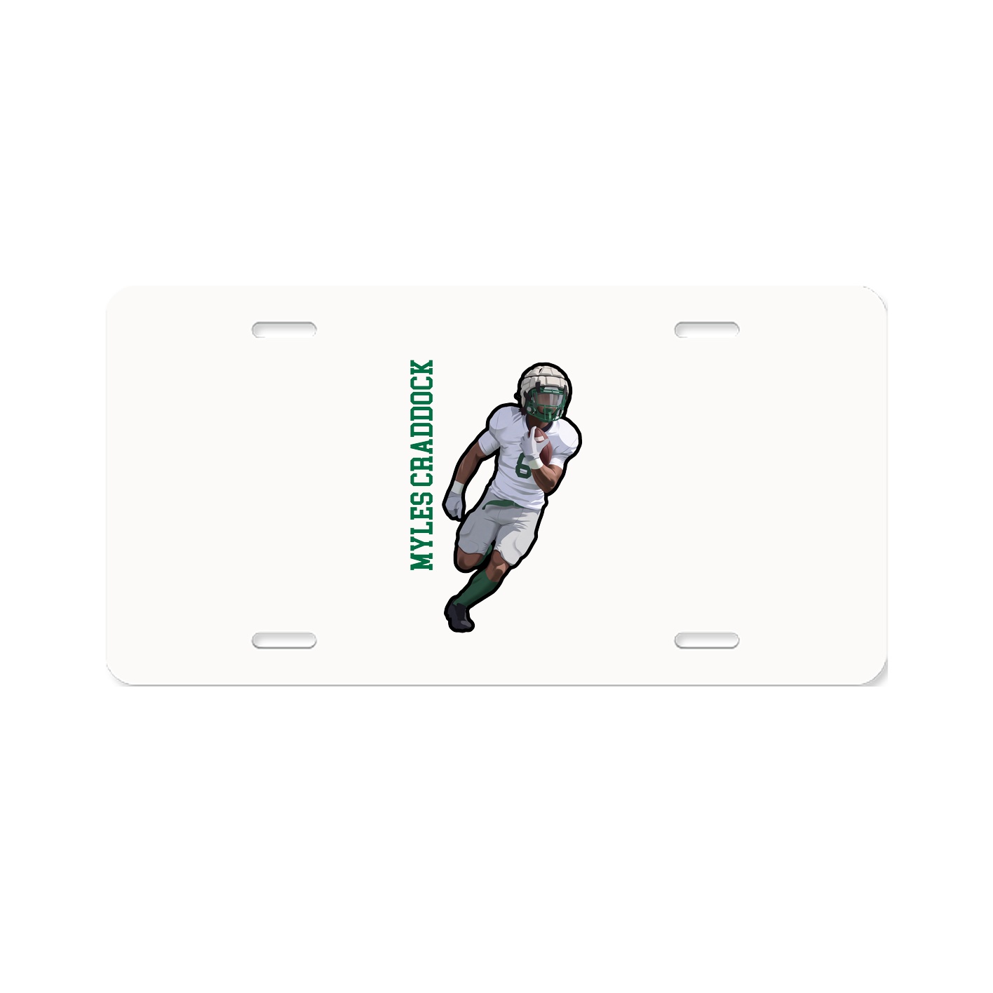 License Plate — Name Vertical in Classic
