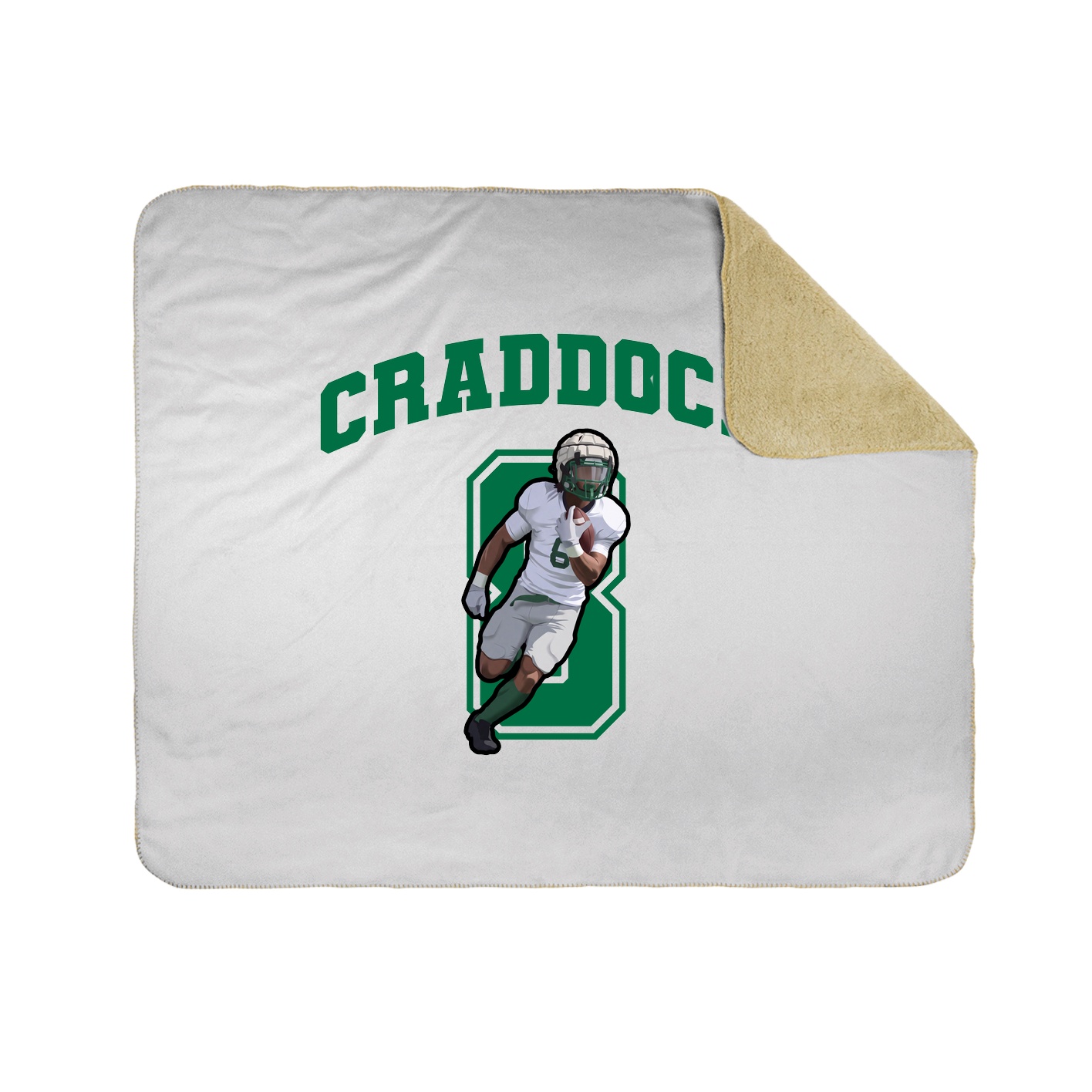 Throw Blanket — Number in White