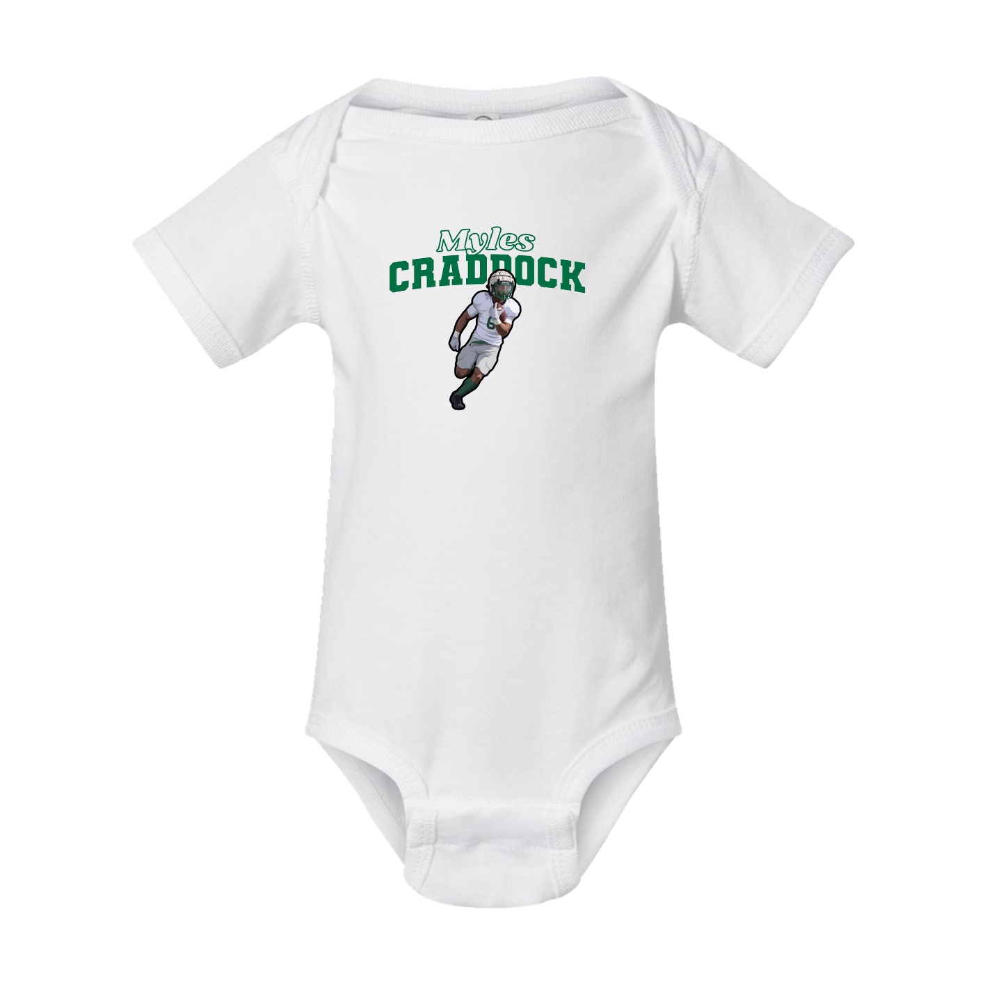 Baby Onesie — Name Arch in White