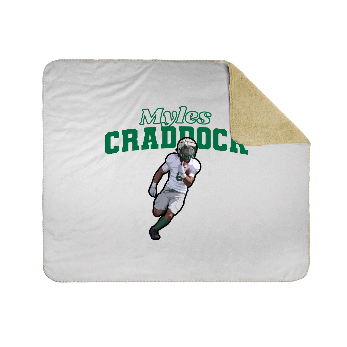 Throw Blanket — Name Arch in White