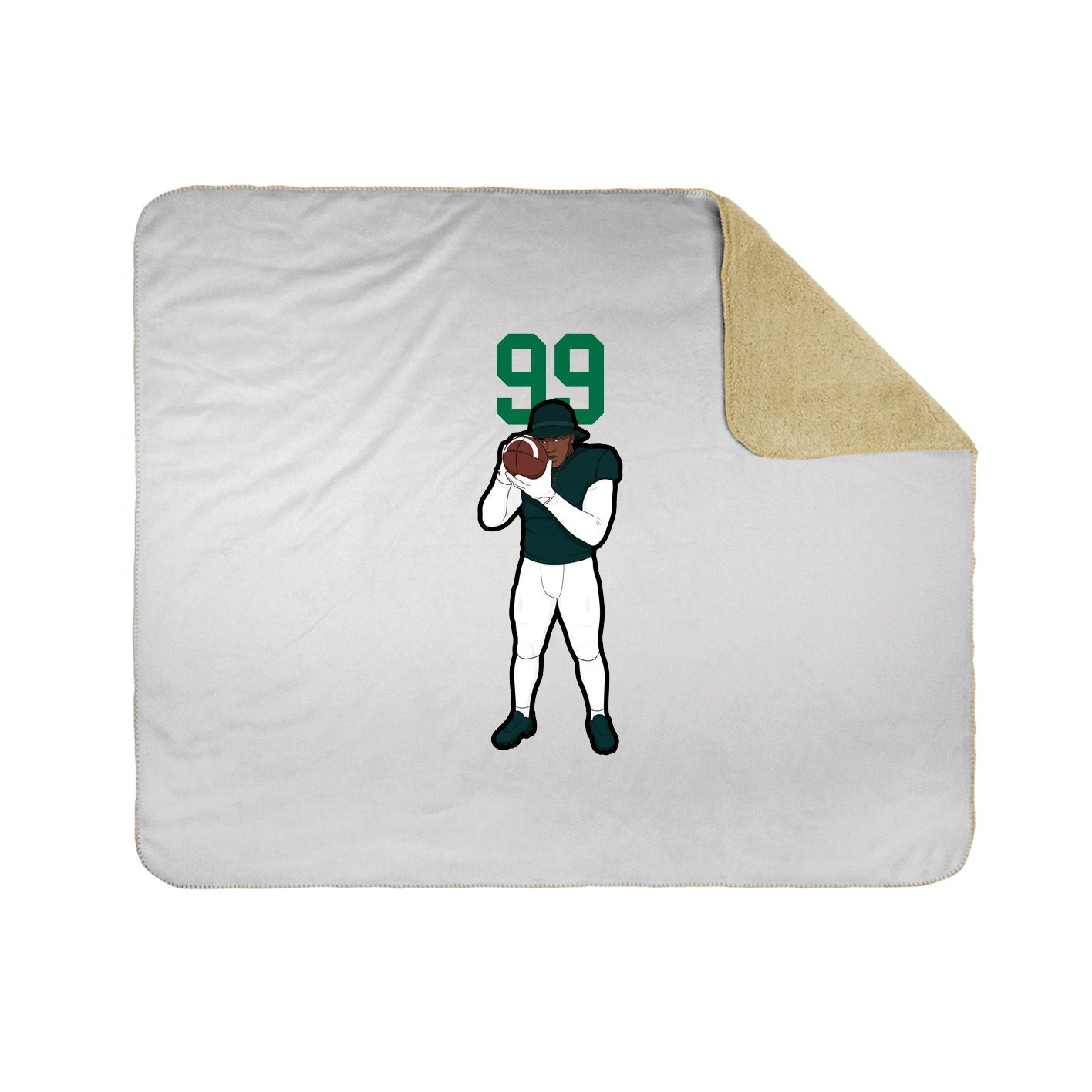 Throw Blanket — Number Top in White