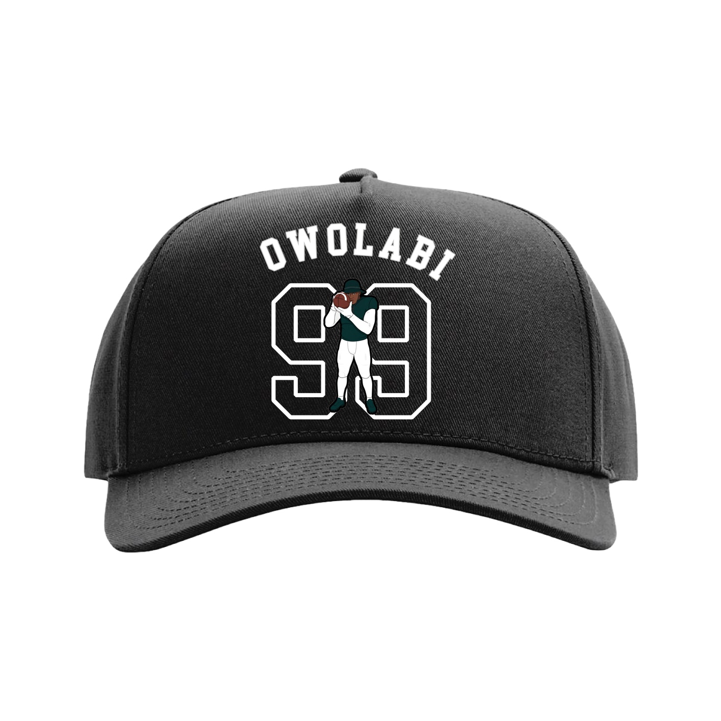 Full Fabric Five-Panel Champ Cap — Shirsey Arch in Black