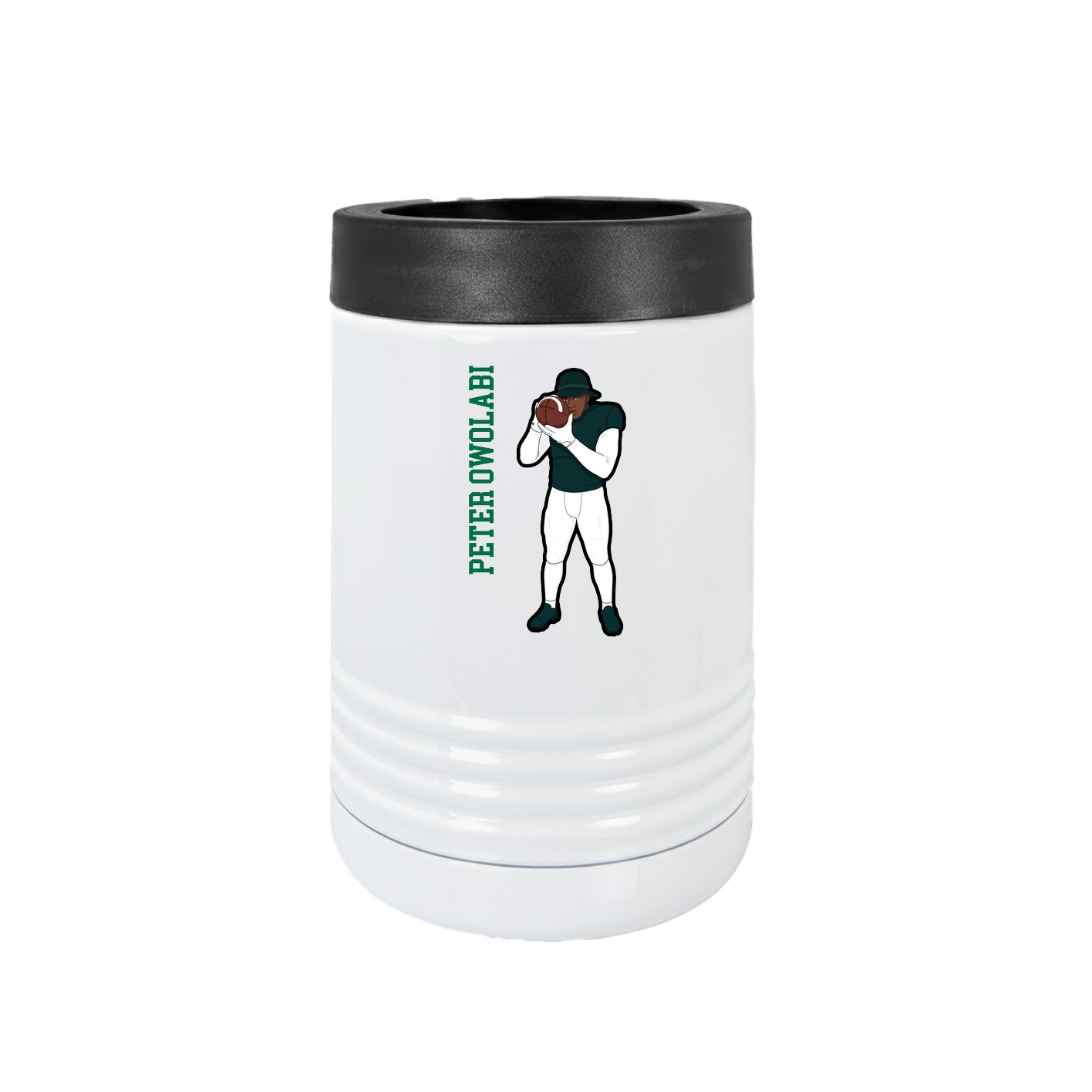 Beverage Holder — Name Vertical in White