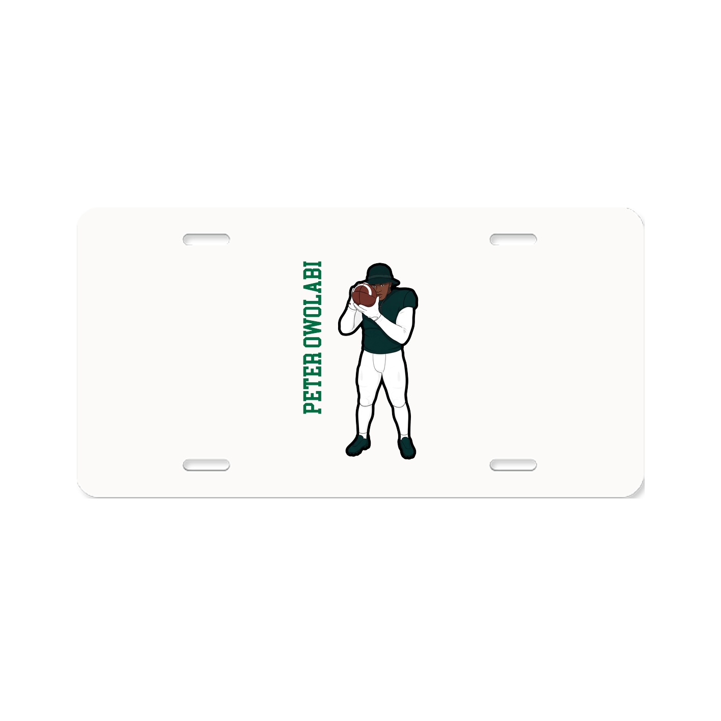 License Plate — Name Vertical in Classic
