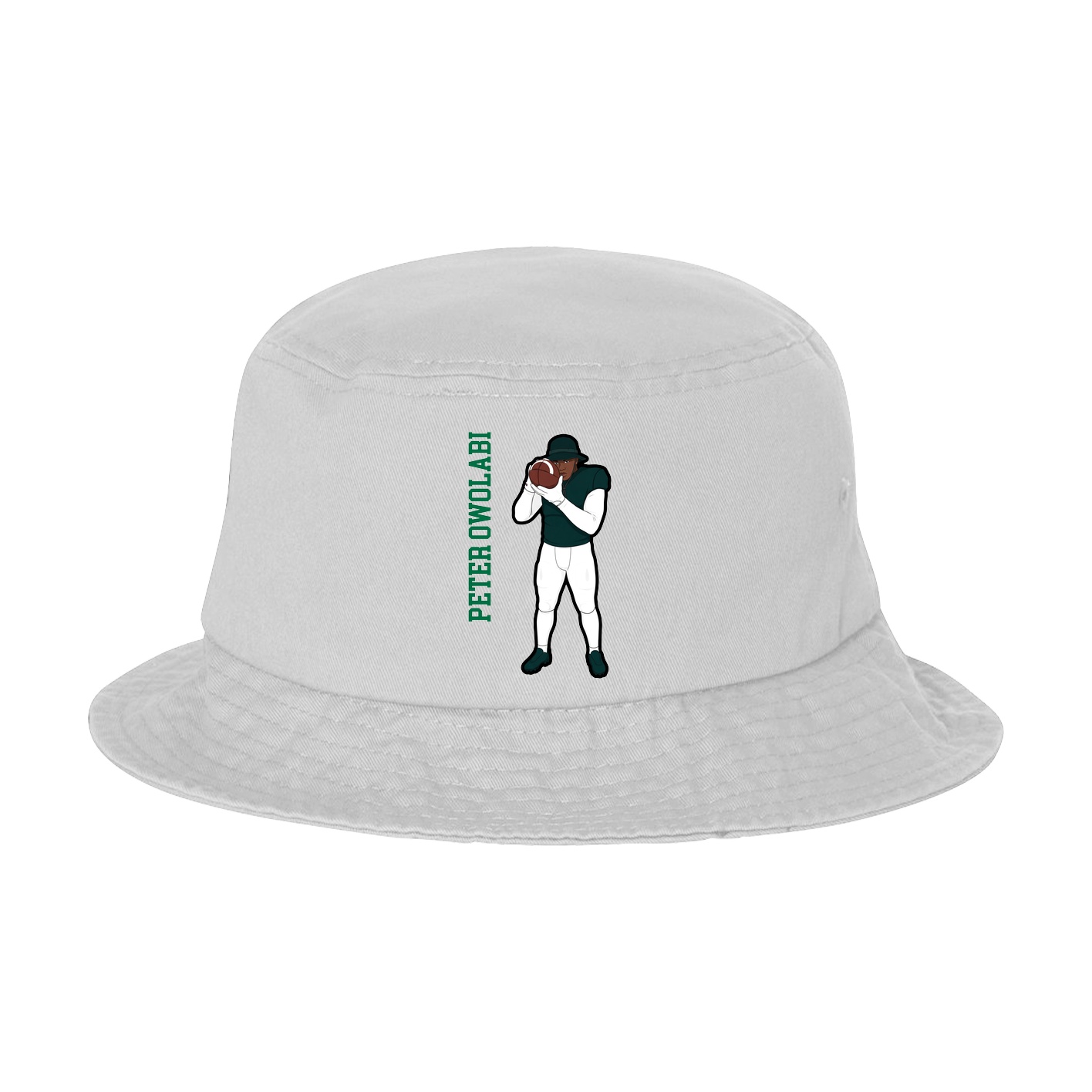 Bucket Cap — Name Vertical in White