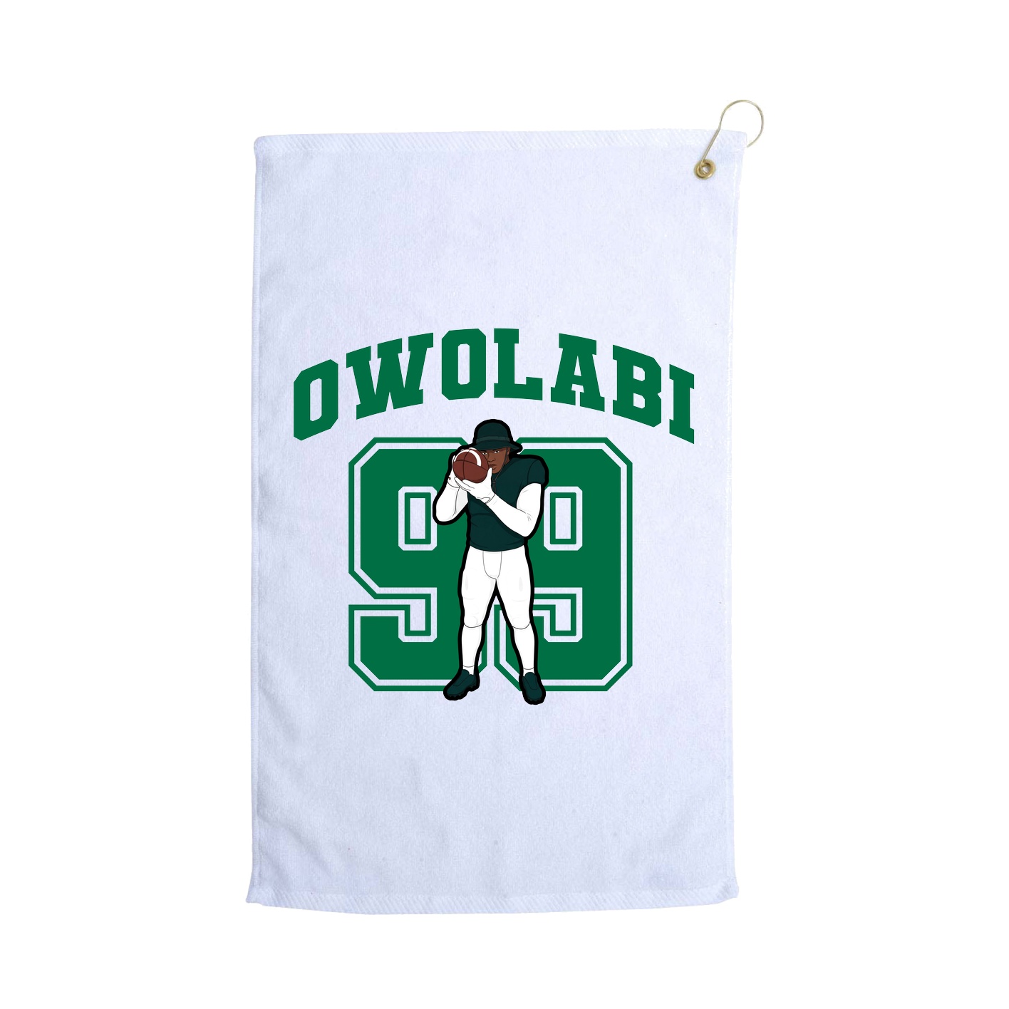 Golf Towel — Number in White