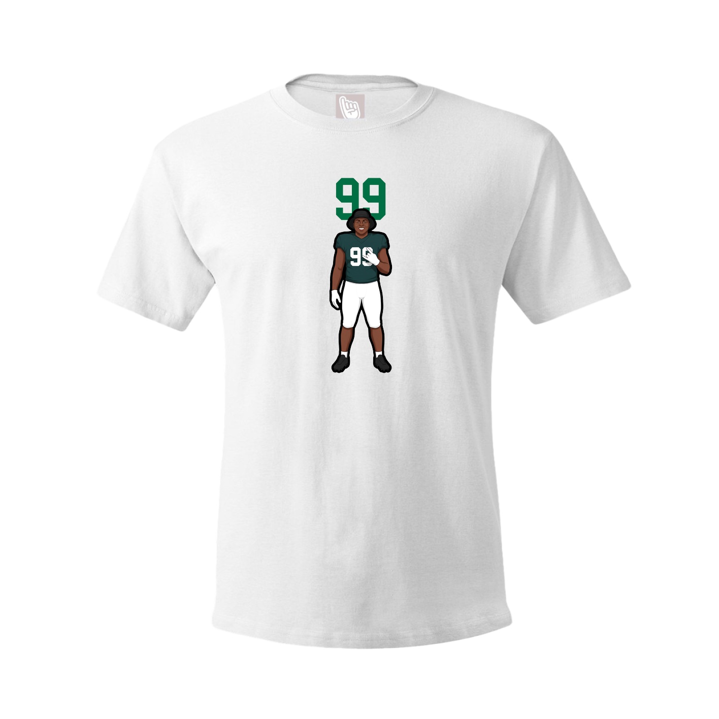 Youth Tee — Number Top in White