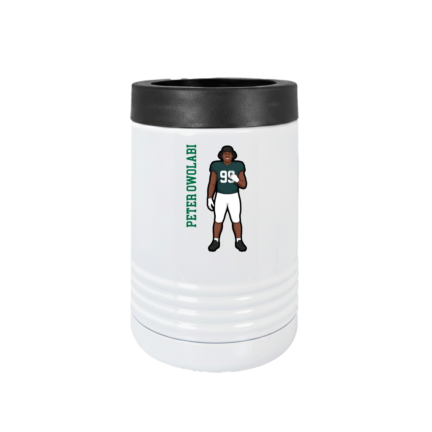 Beverage Holder — Name Vertical in White