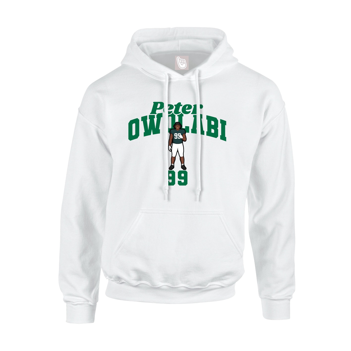 Youth Hoodie — Signature Arch in White