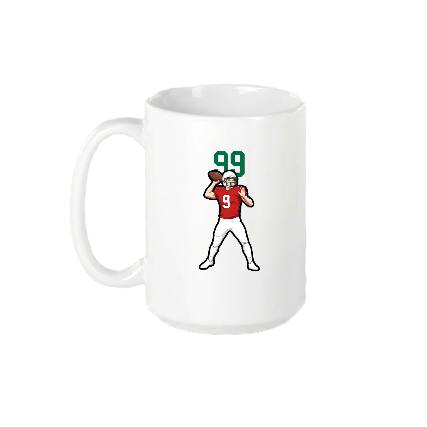 15oz Coffee Mug — Number Top in White