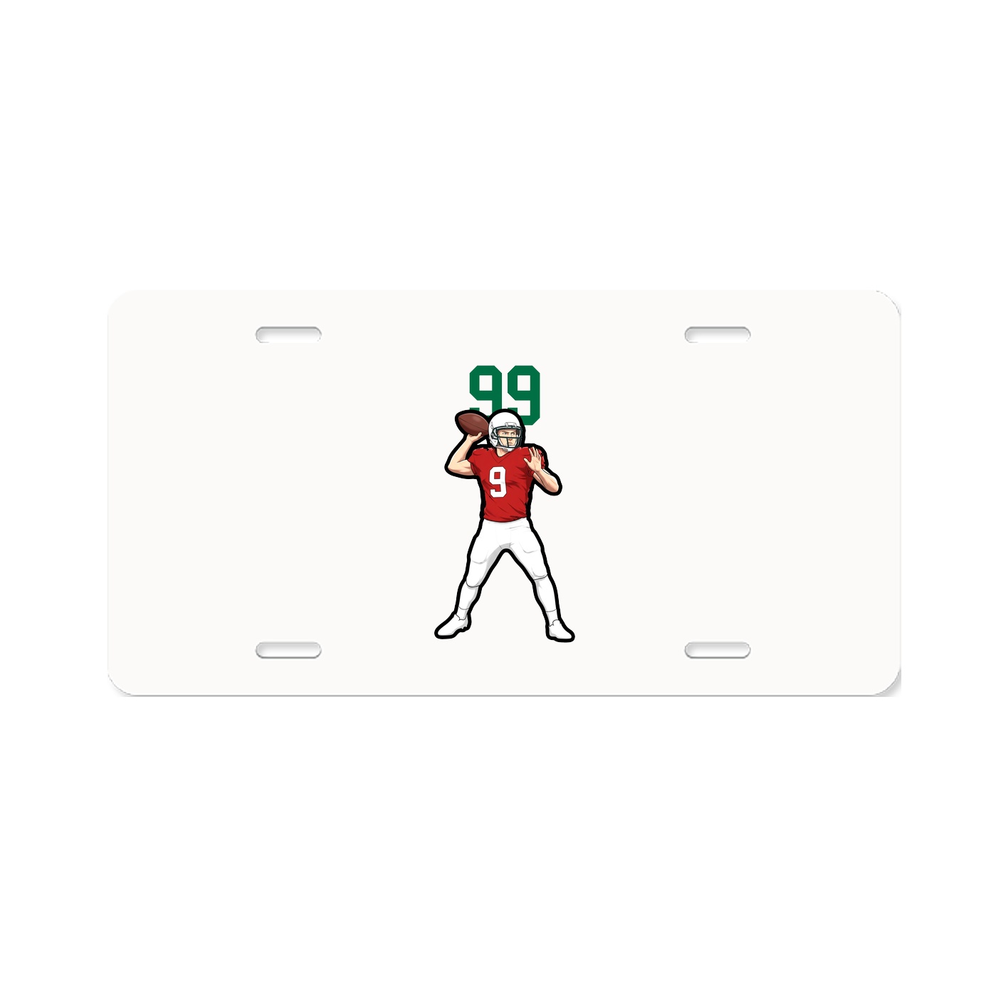 License Plate — Number Top in Classic