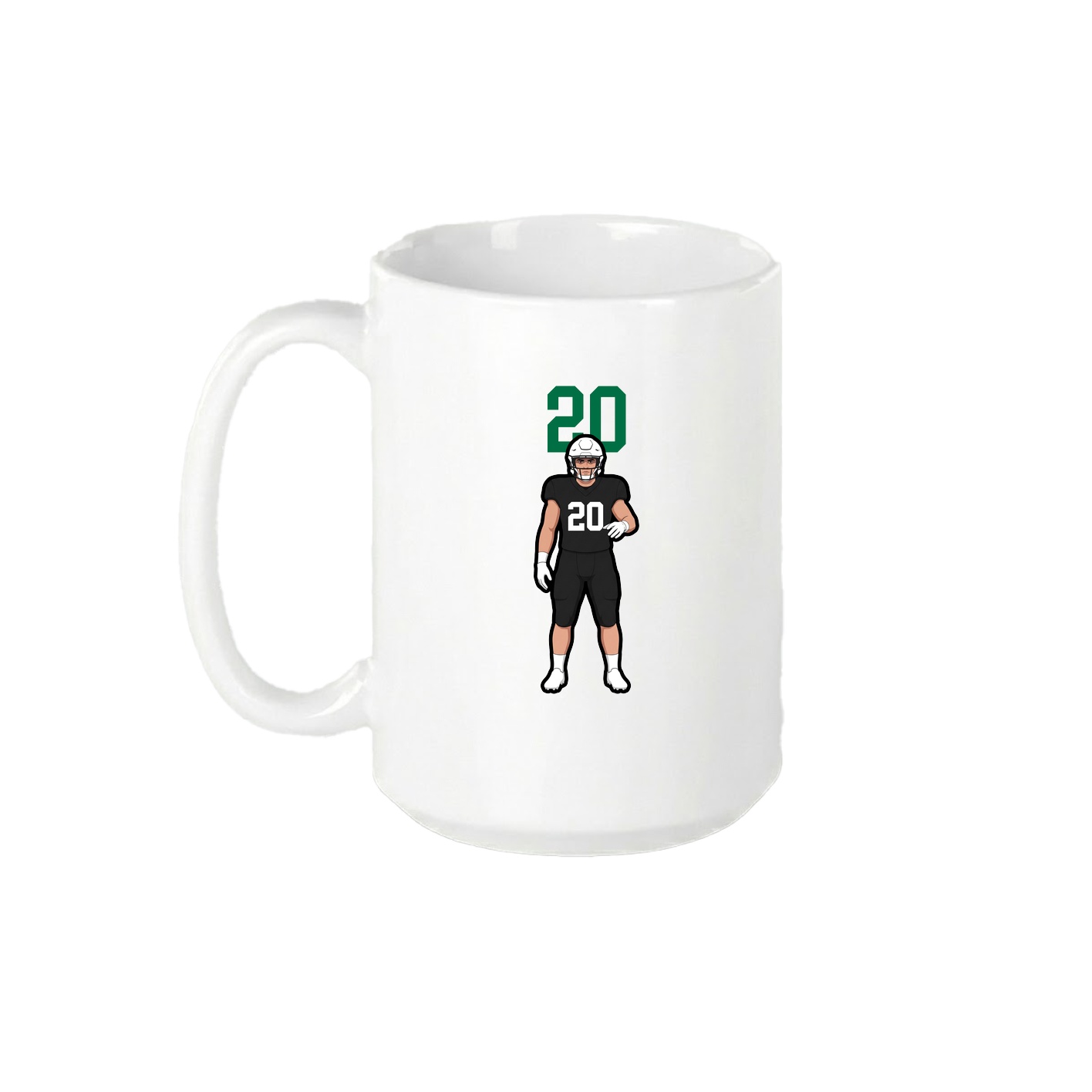 15oz Coffee Mug — Number Top in White