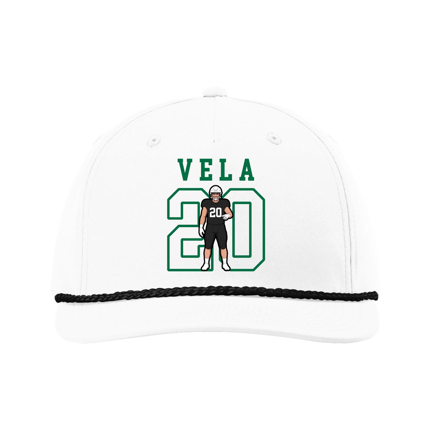 Five-Panel Classic Rope Cap — Shirsey in White