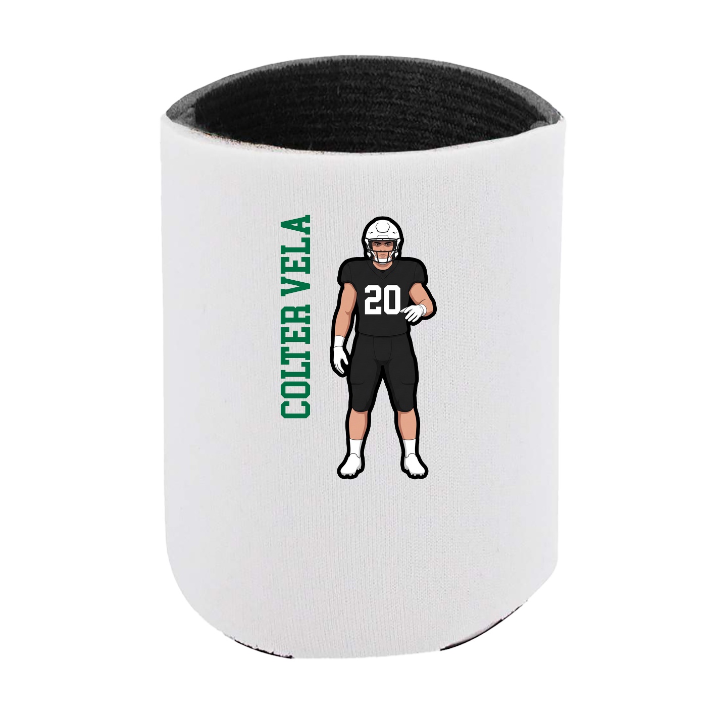 Can Holder — Name Vertical in White