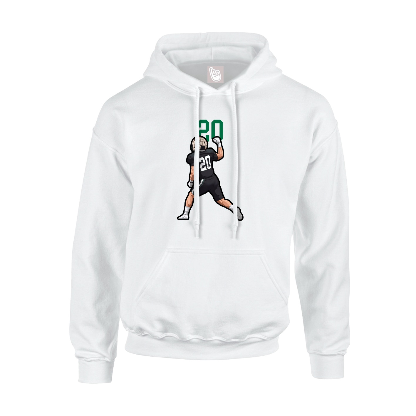 Hoodie — Number Top in White