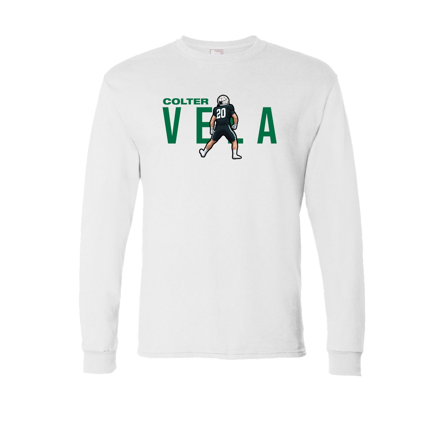 Long Sleeve Tee — Player Name in White