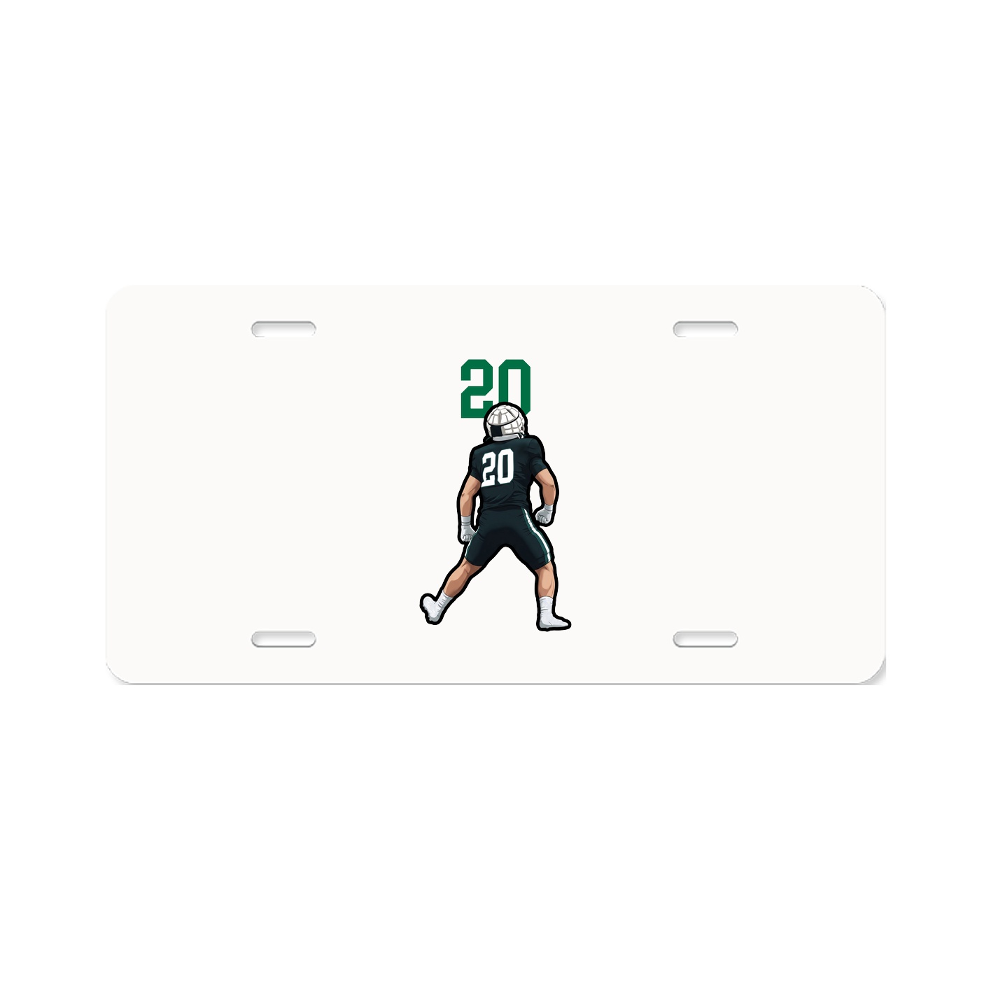 License Plate — Number Top in Classic