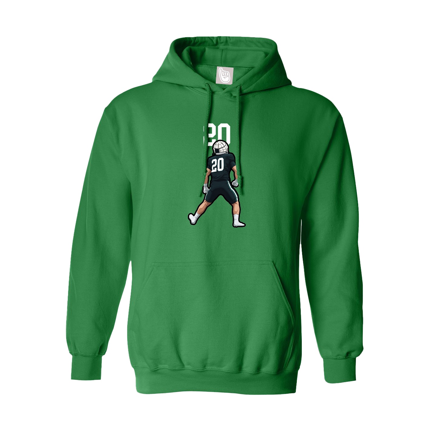 Youth Hoodie — Number Top in Green