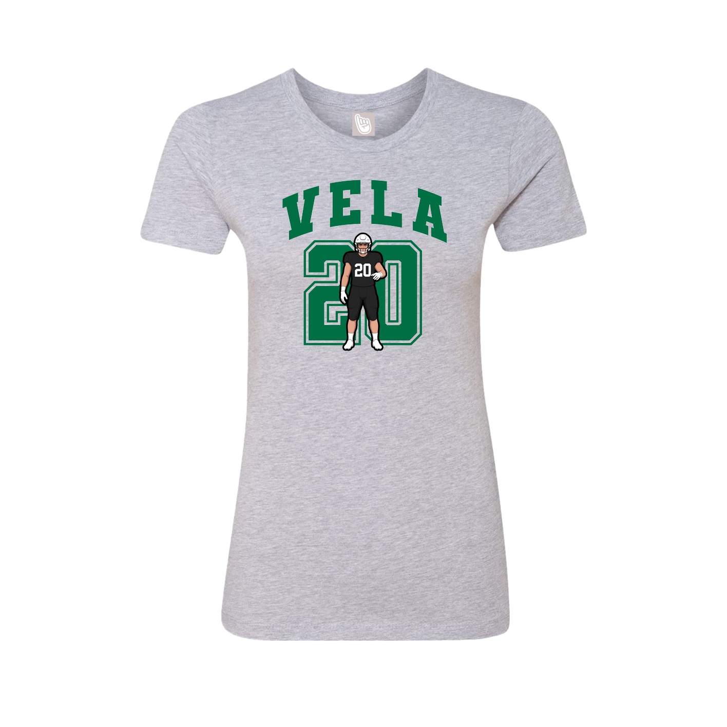 Fitted Women's Tee — Number in Grey