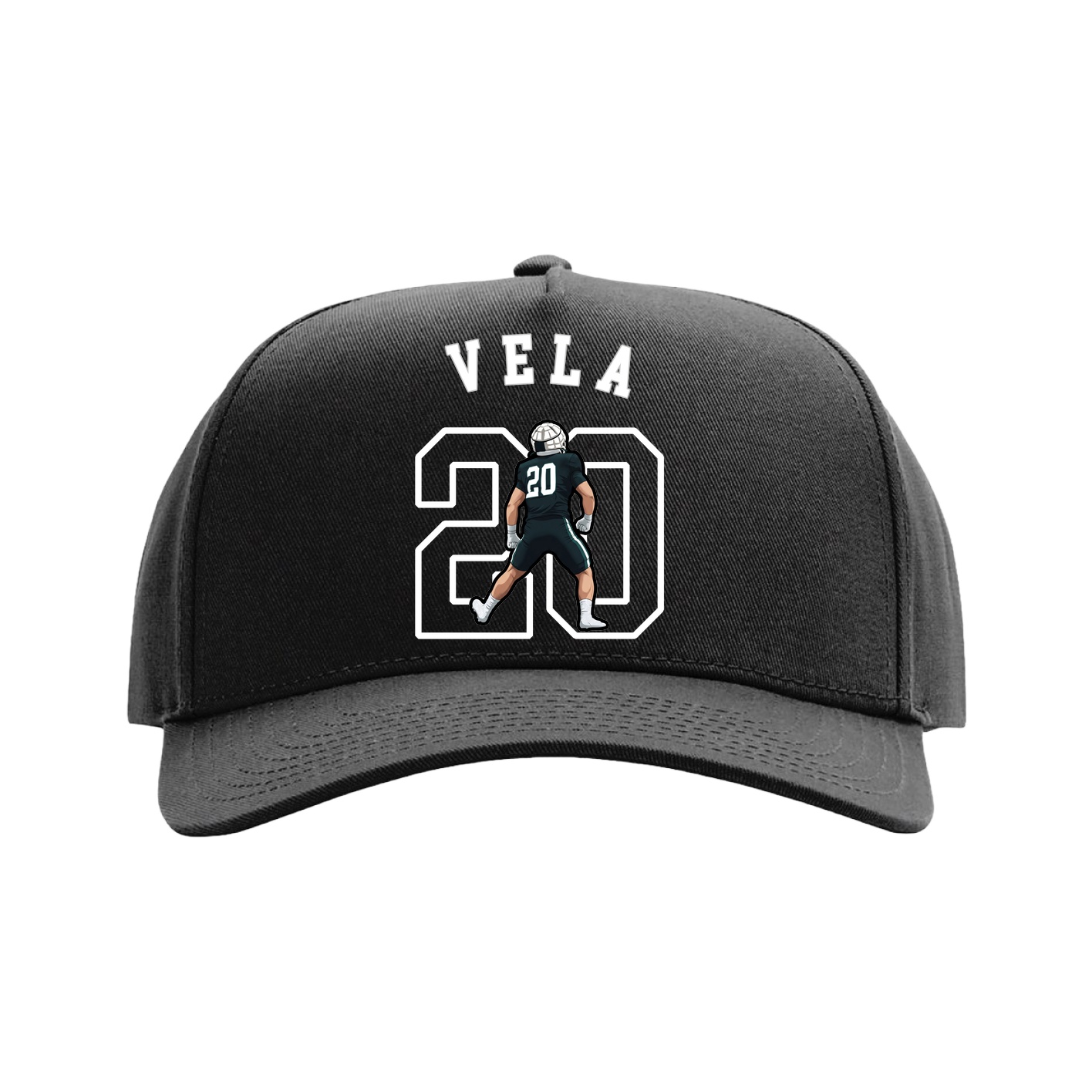 Full Fabric Five-Panel Champ Cap — Shirsey Arch in Black