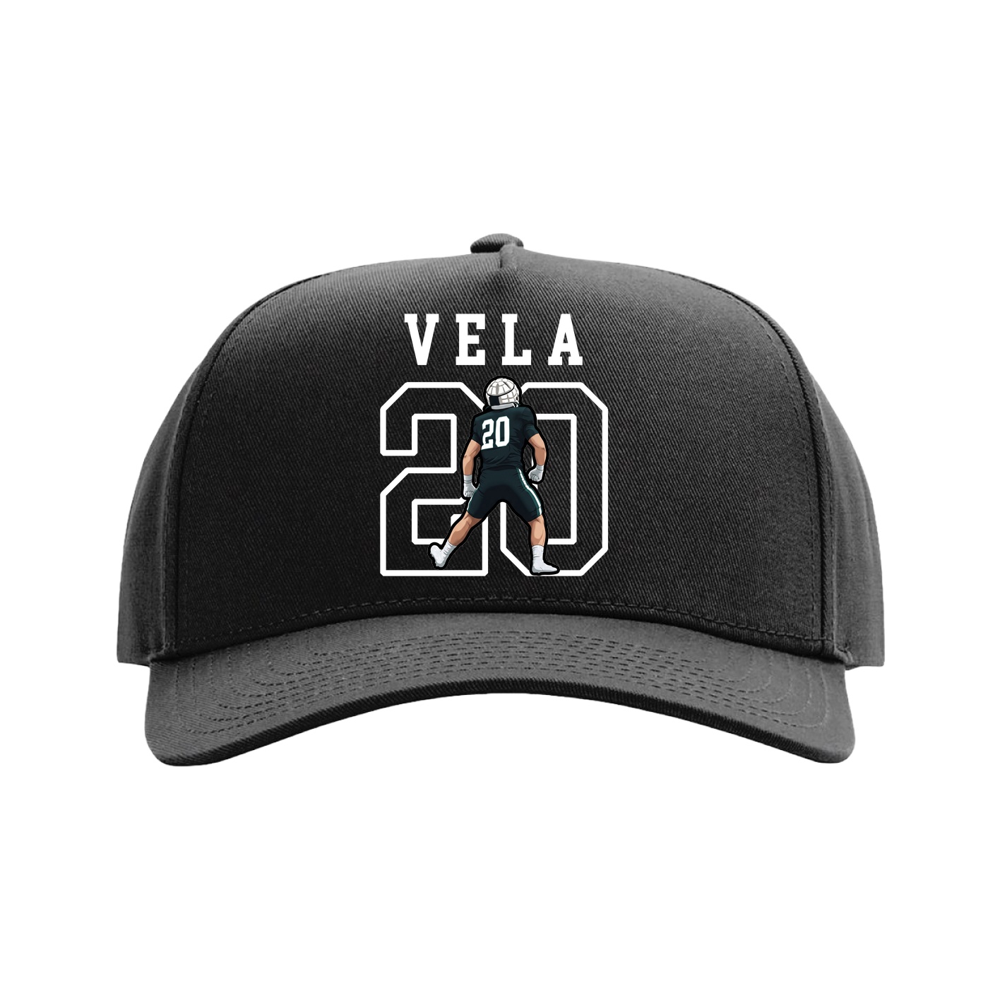 Full Fabric Five-Panel Champ Cap — Shirsey in Black