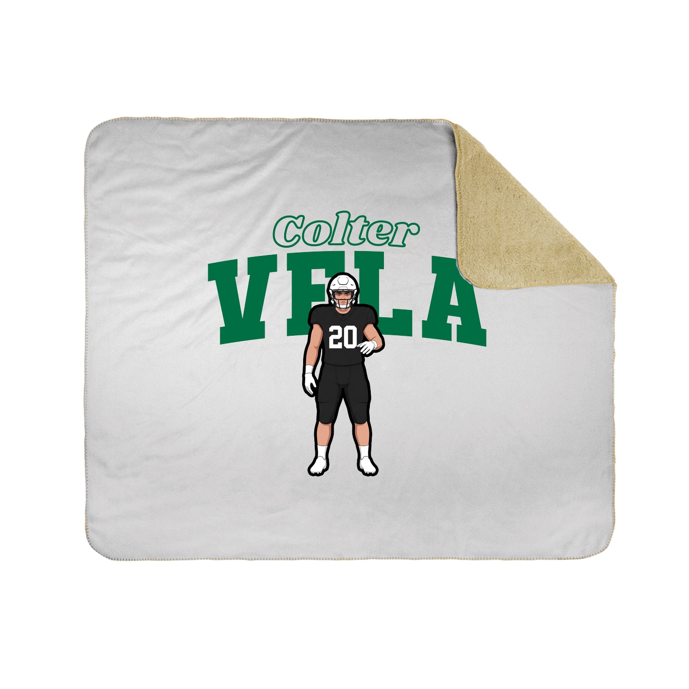 Throw Blanket — Name Arch in White