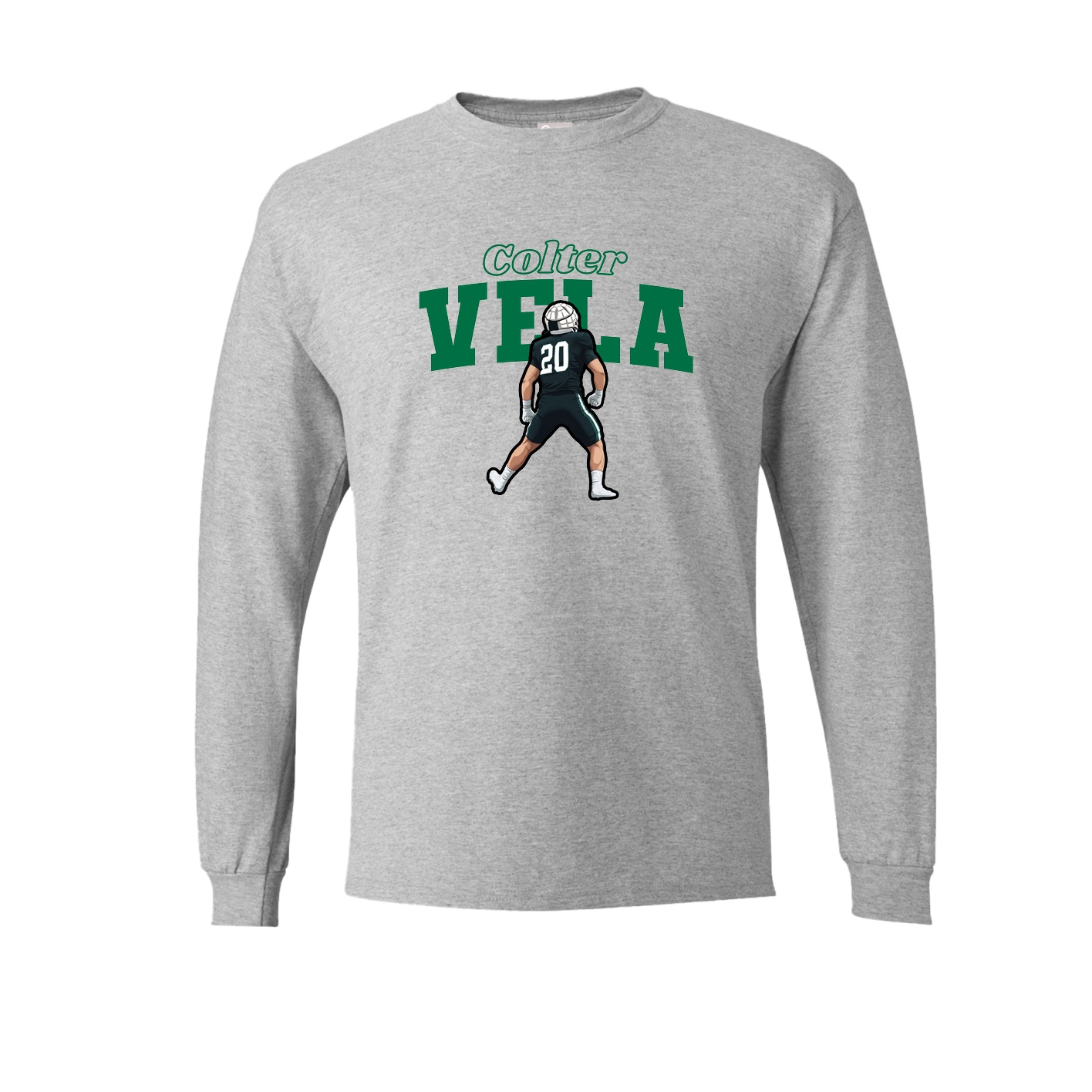 Long Sleeve Tee — Name Arch in Grey